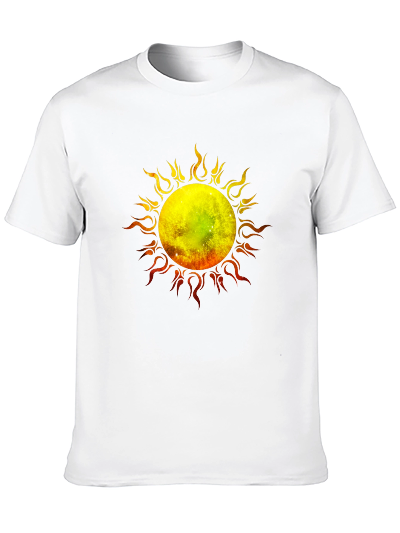 Flaming Sun Graphic Black T-Shirt