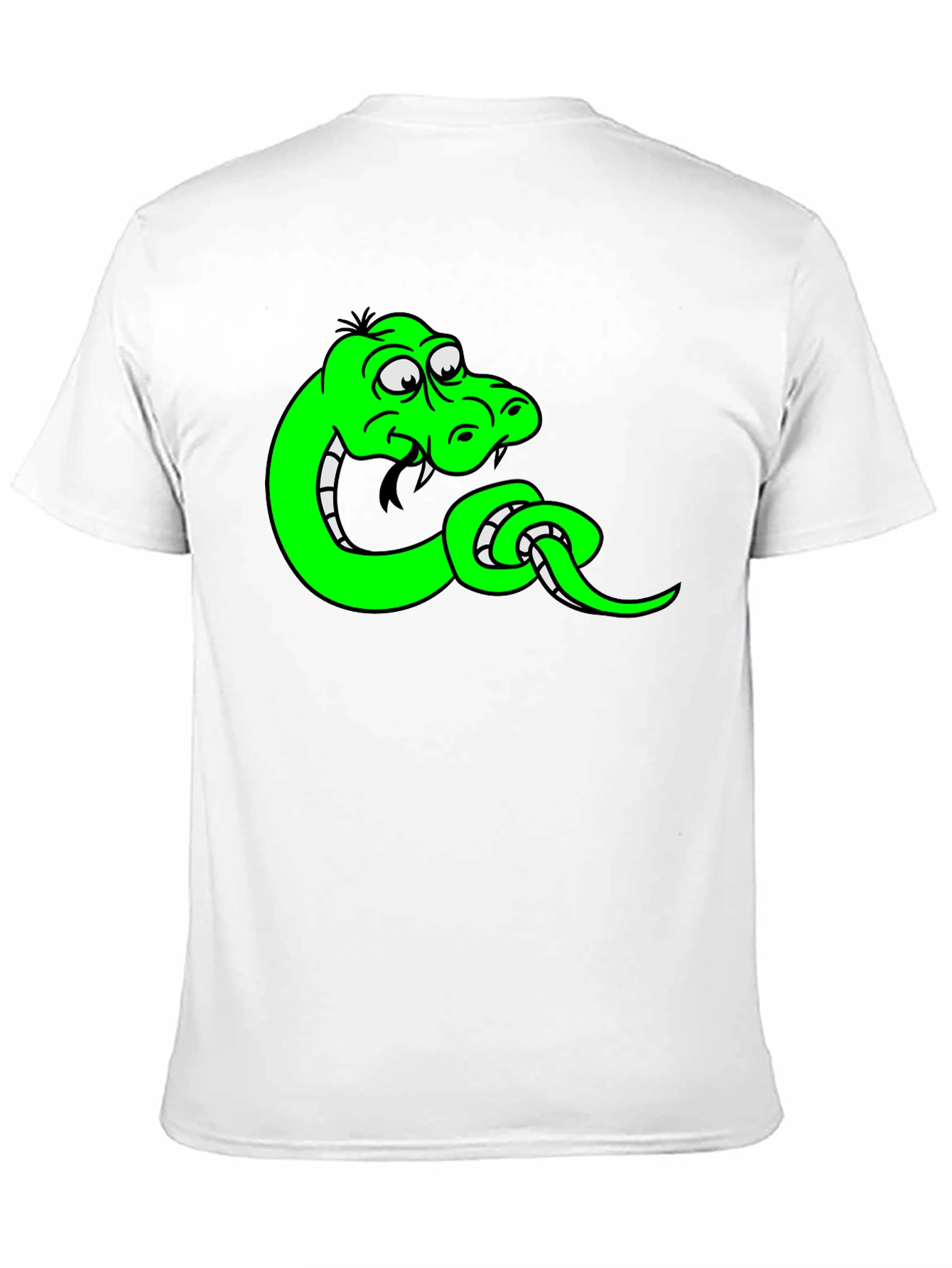 Cartoon Snake Black T-Shirt
