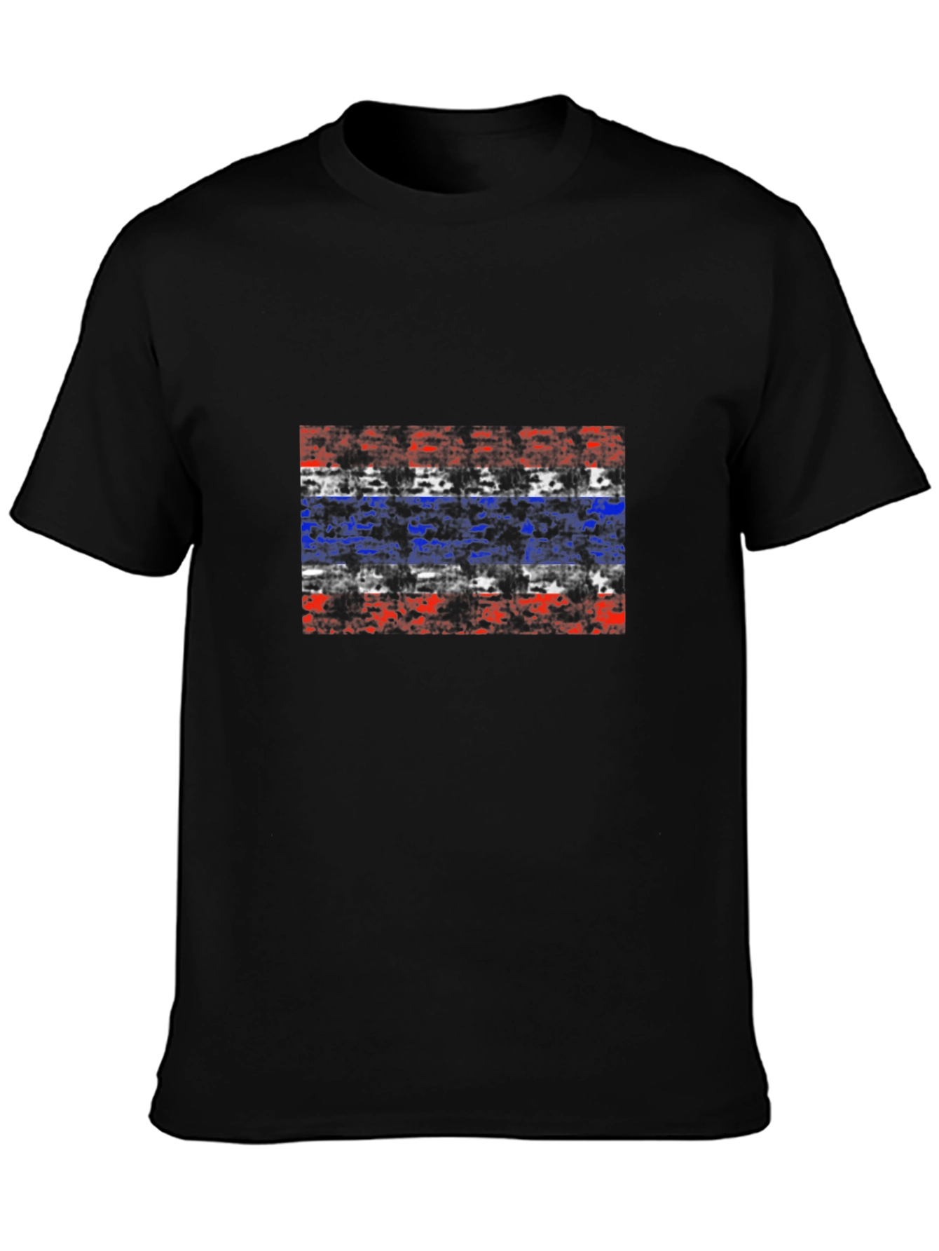 Thailand Flag Graphic Black T-Shirt