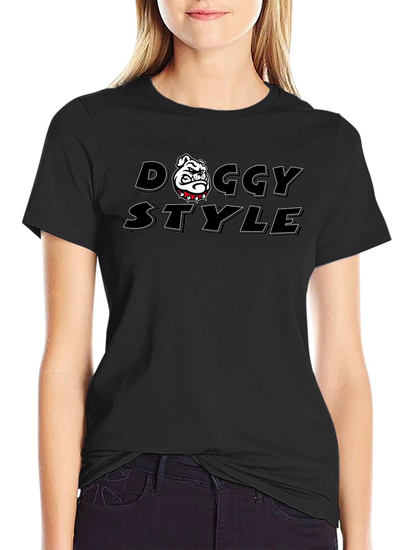 Doggy Style Graphic T-Shirt - Black