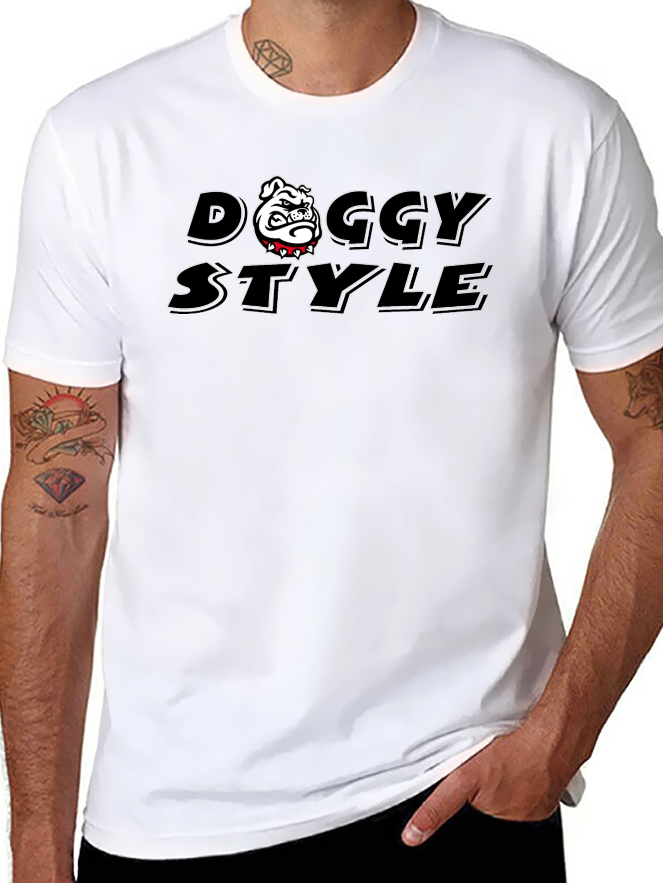 Doggy Style Graphic T-Shirt - Black