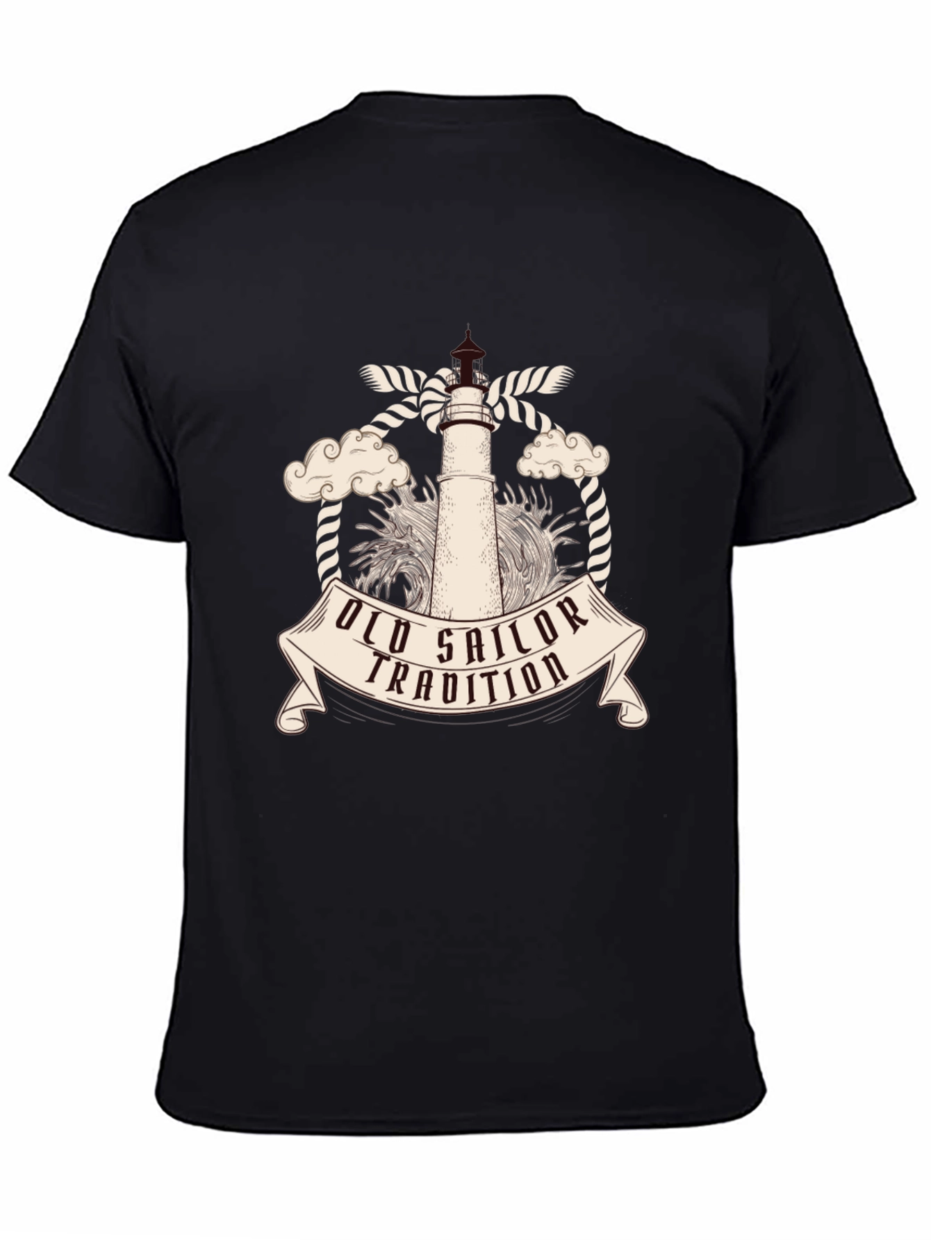 Old Sailor Tradition Tee - Nautical Lighthouse Design
