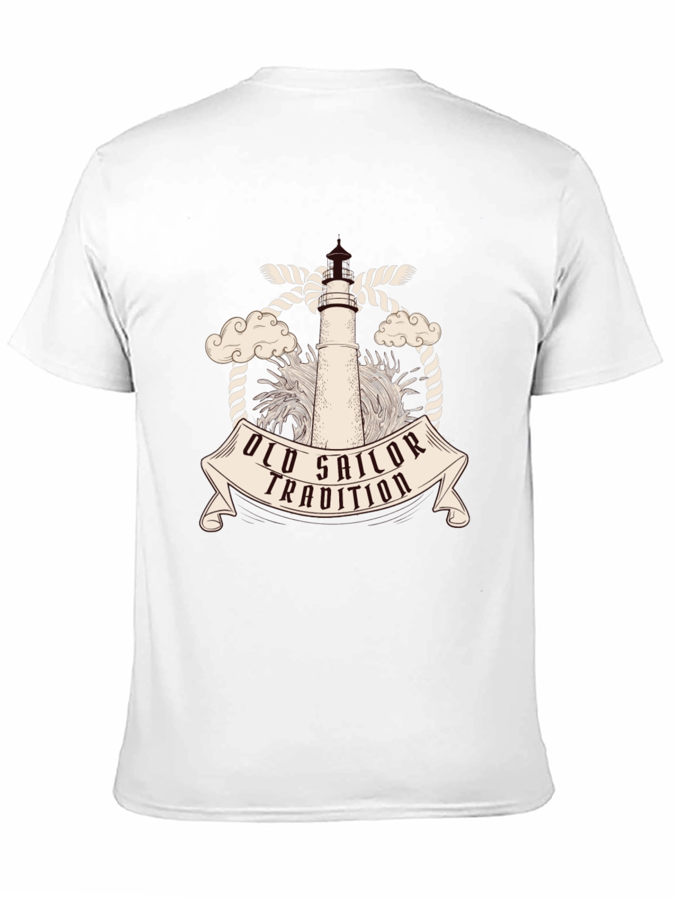 Old Sailor Tradition Tee - Nautical Lighthouse Design