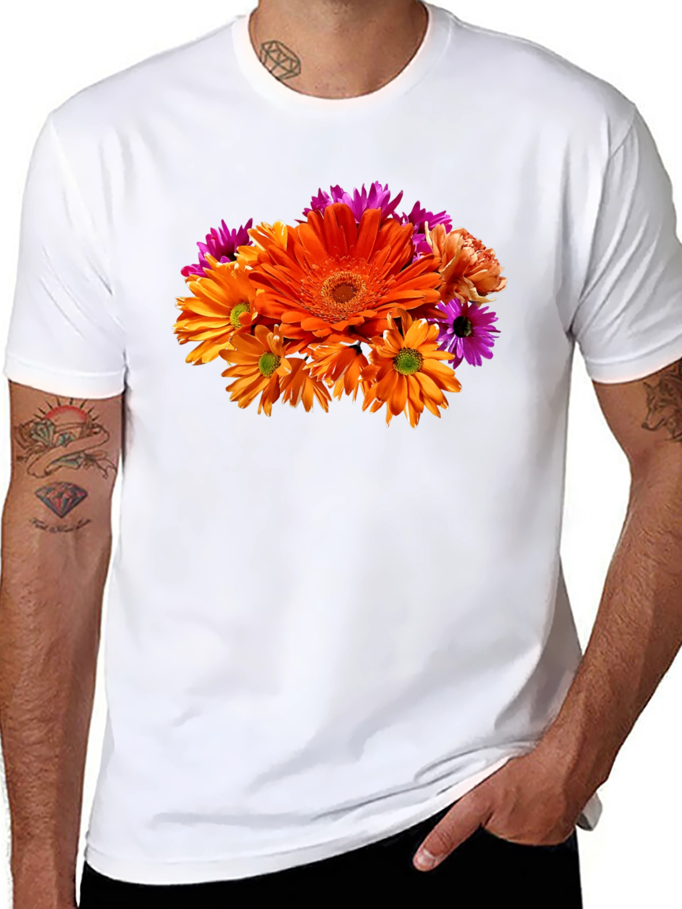 Floral Print T-Shirt - Vibrant and Stylish!