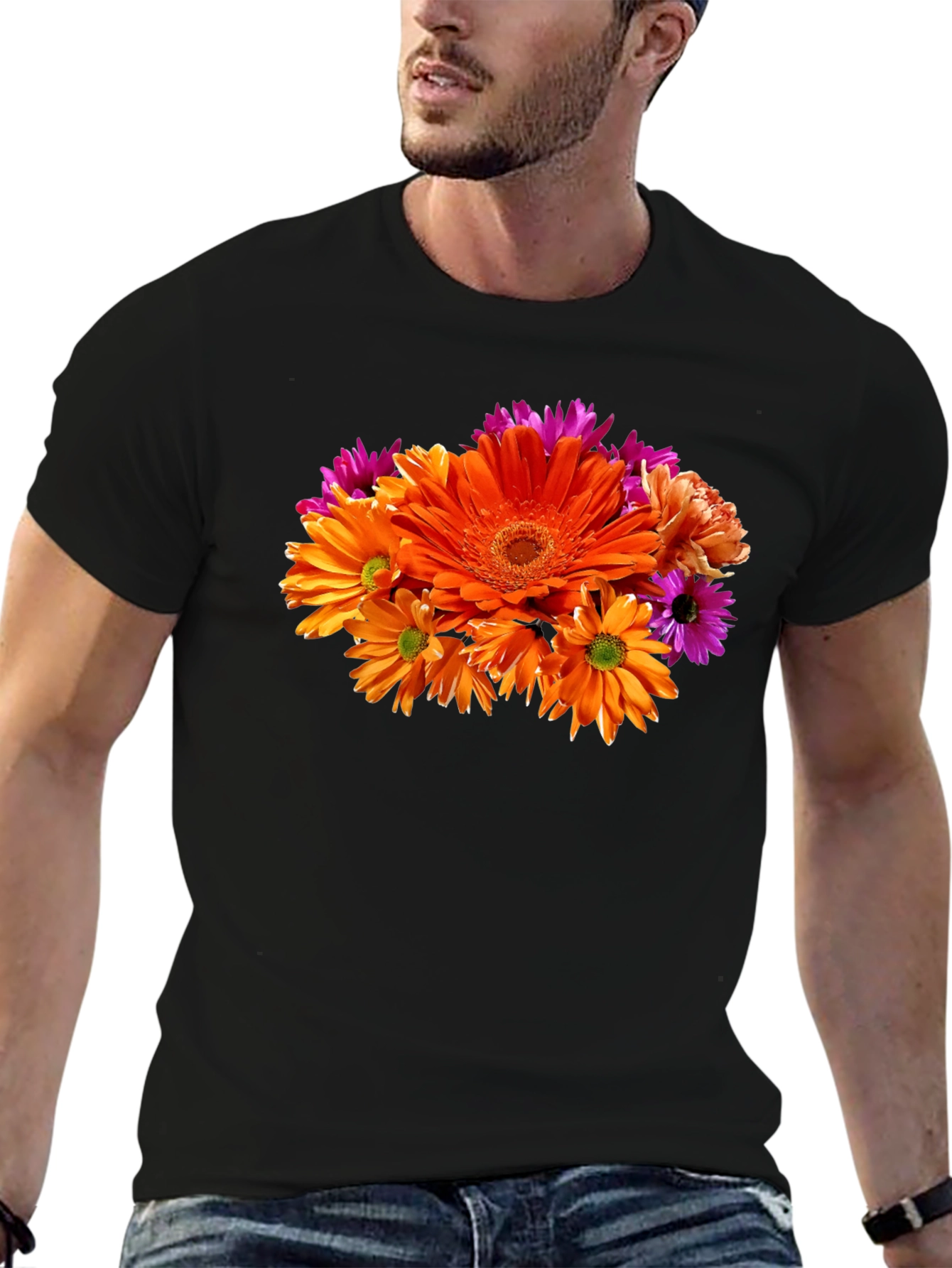 Floral Print T-Shirt - Vibrant and Stylish!