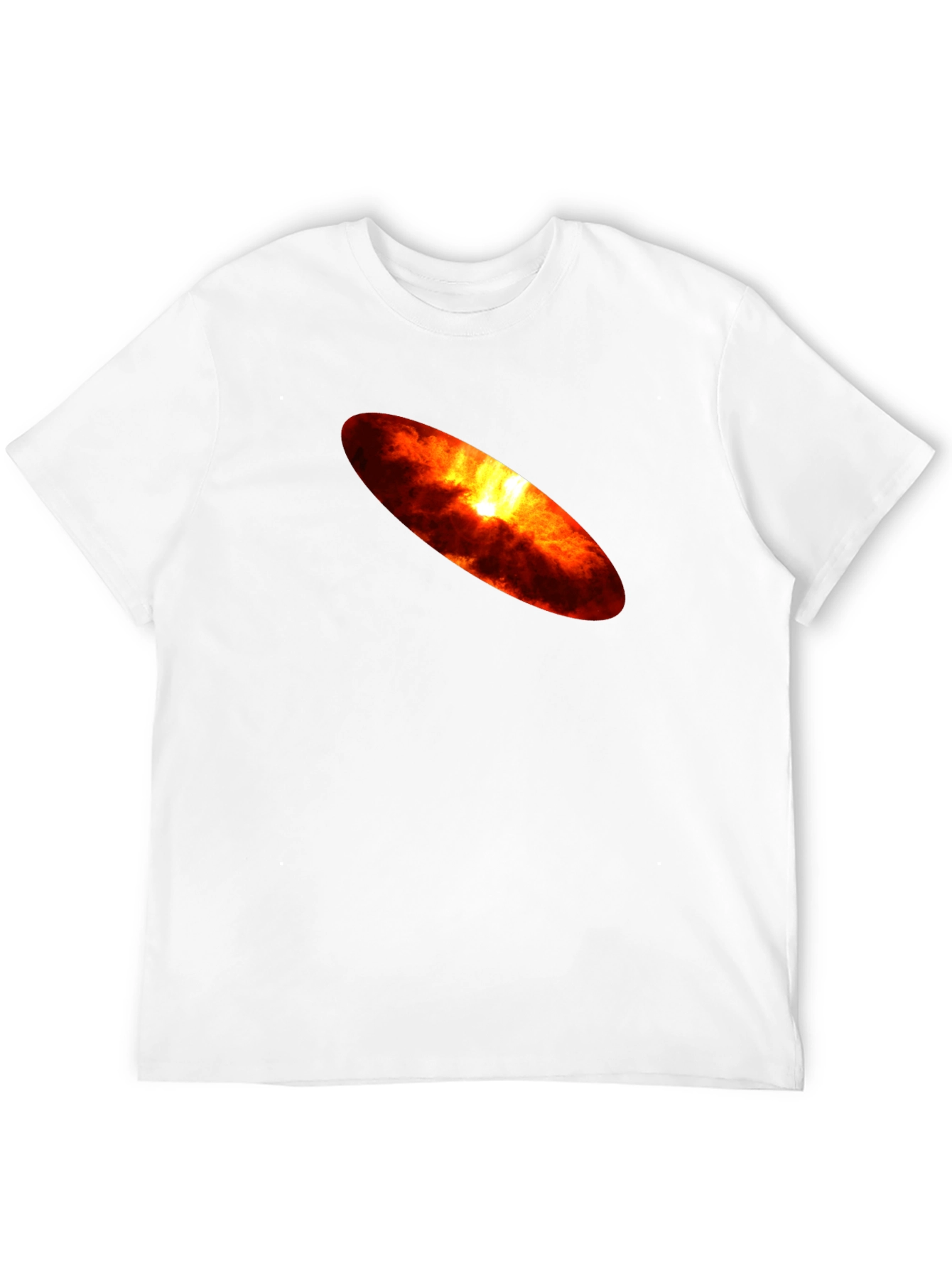 Fiery Sun Graphic Black T-Shirt