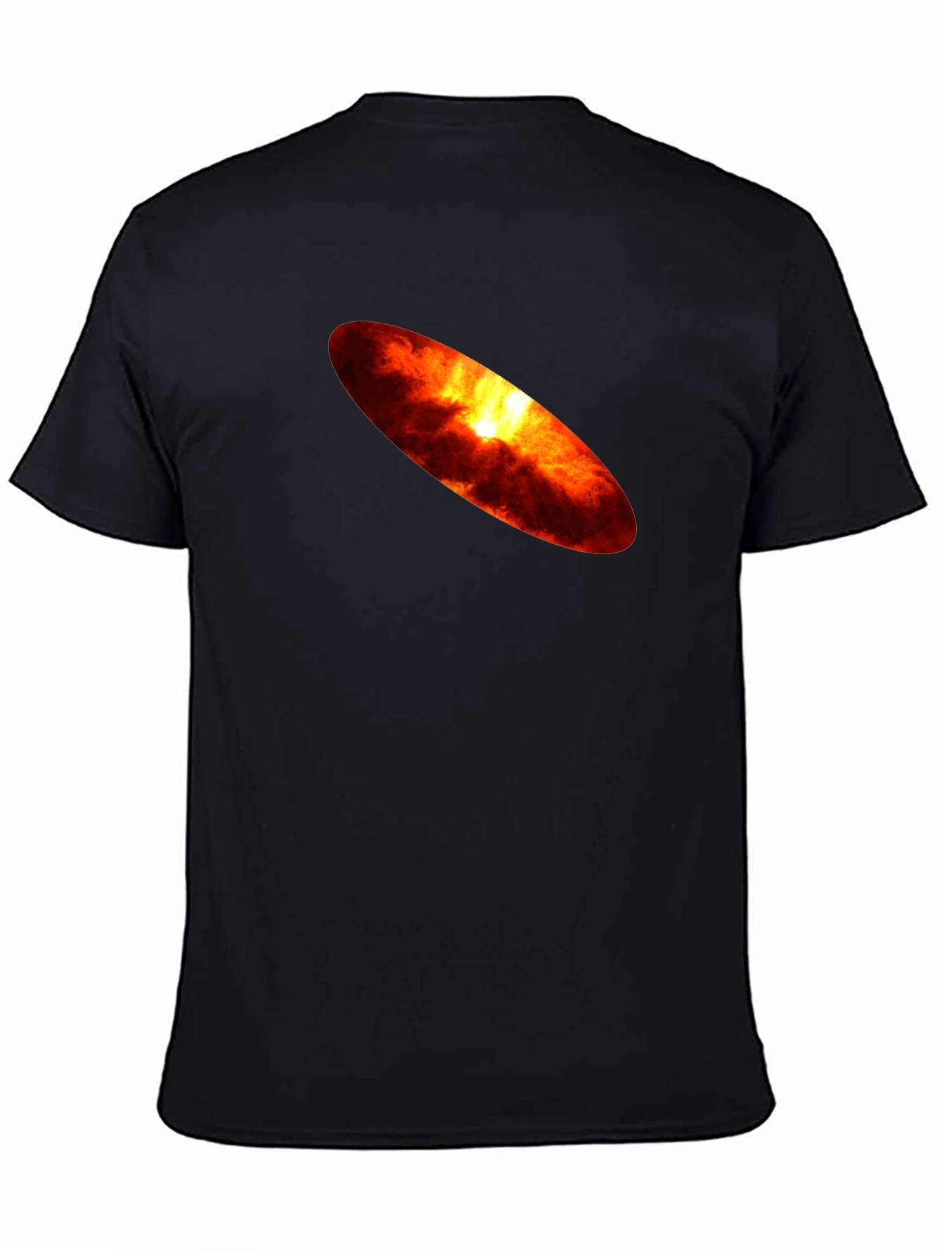 Fiery Sun Graphic Black T-Shirt