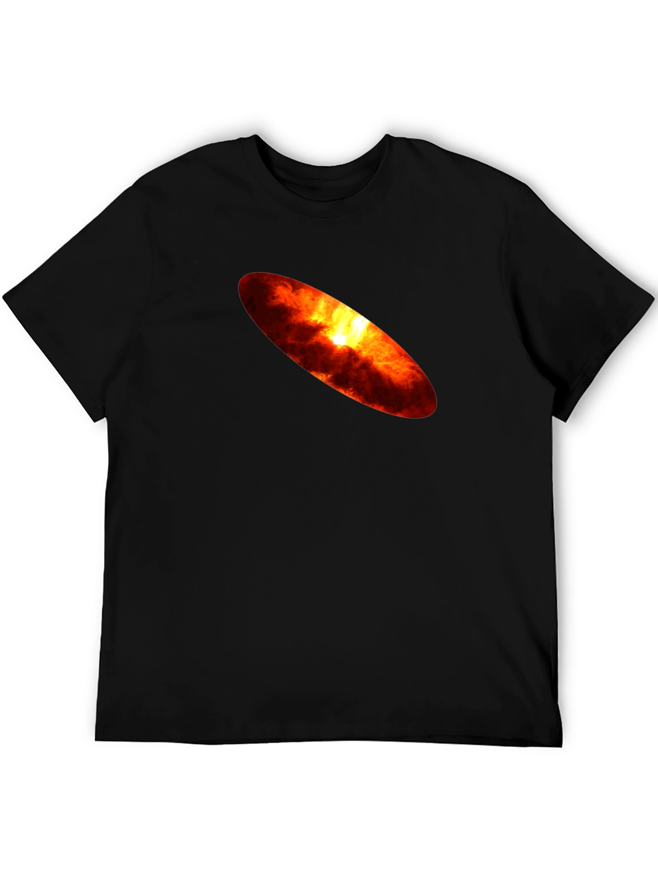 Fiery Sun Graphic Black T-Shirt