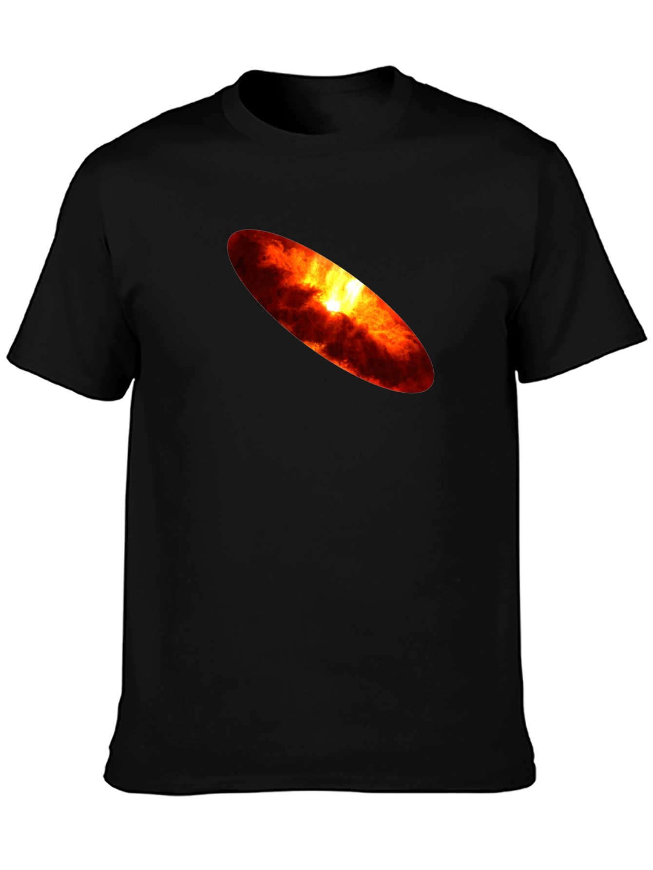 Fiery Sun Graphic Black T-Shirt