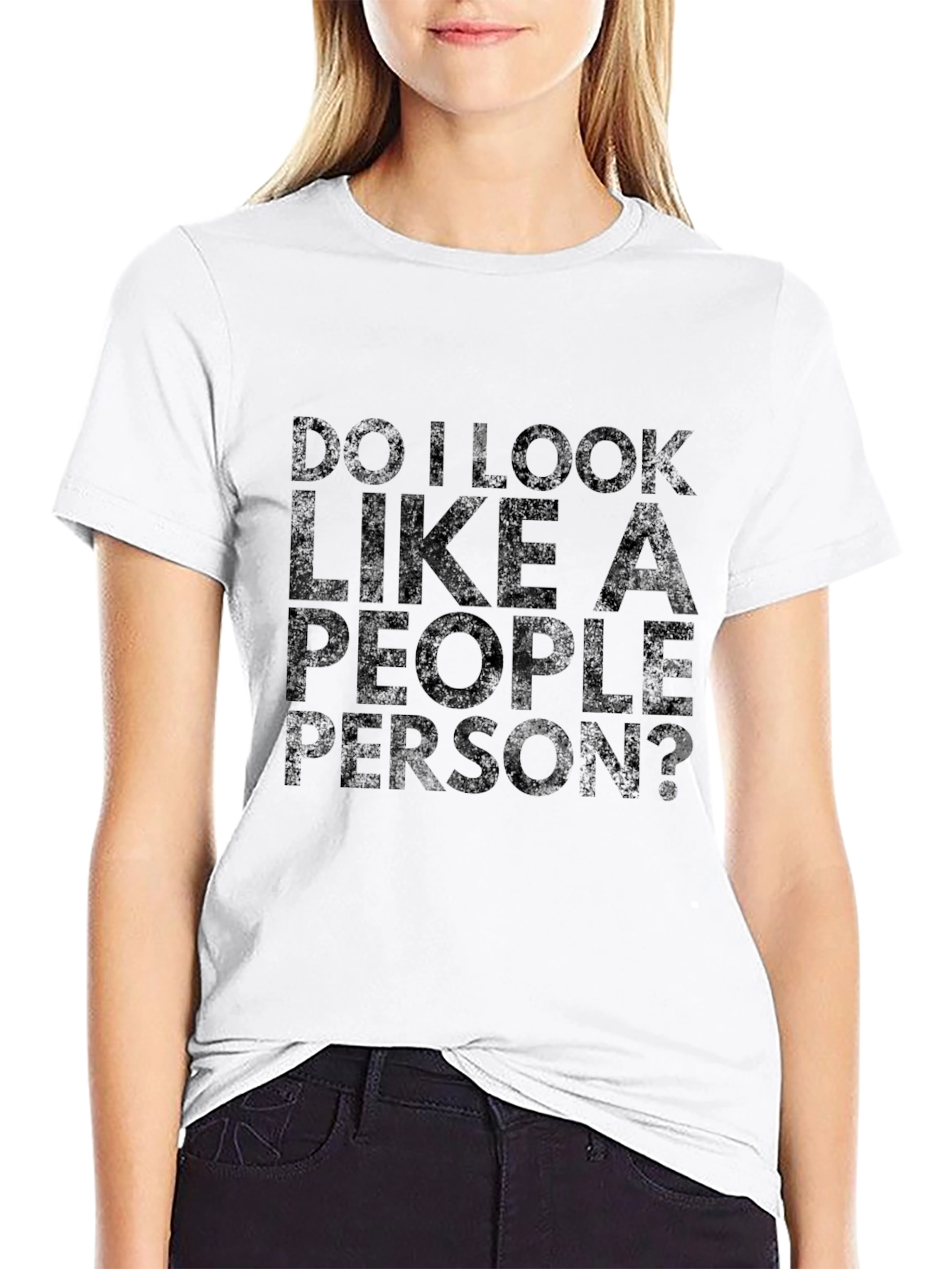 Do I Look Like A People Person Black T-Shirt