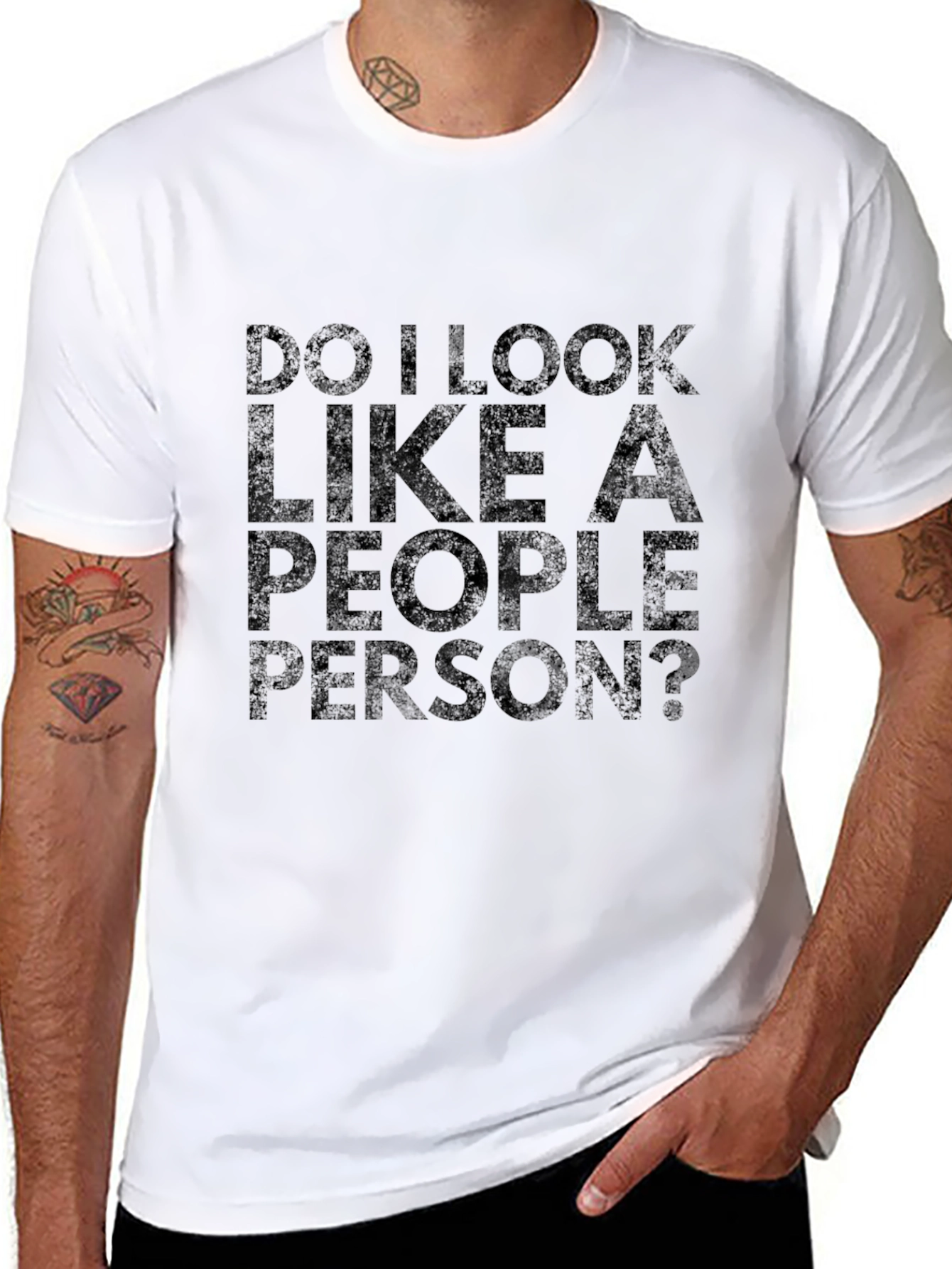 Do I Look Like A People Person Black T-Shirt