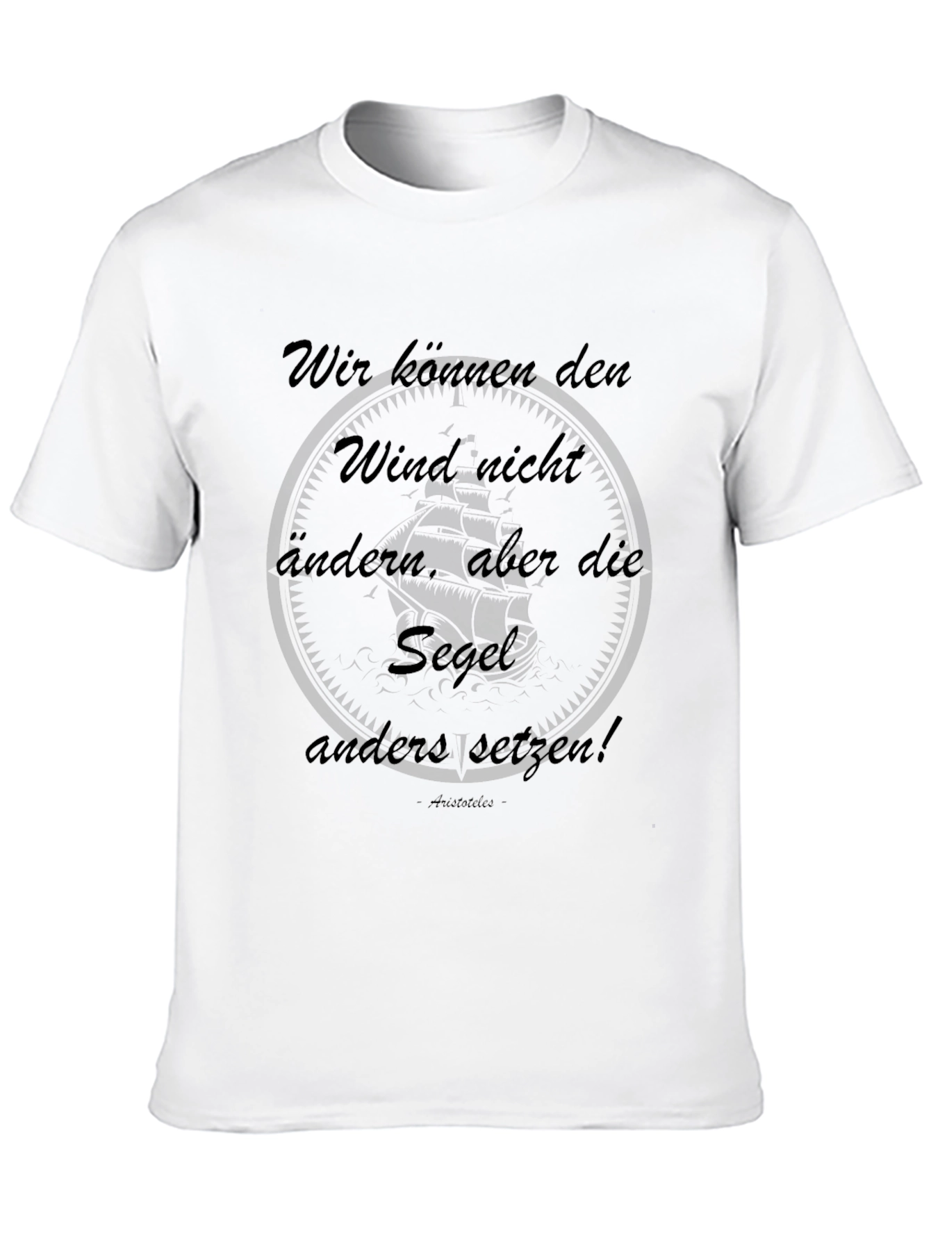 Sailing Quote Graphic Tee - Mens Black T-Shirt