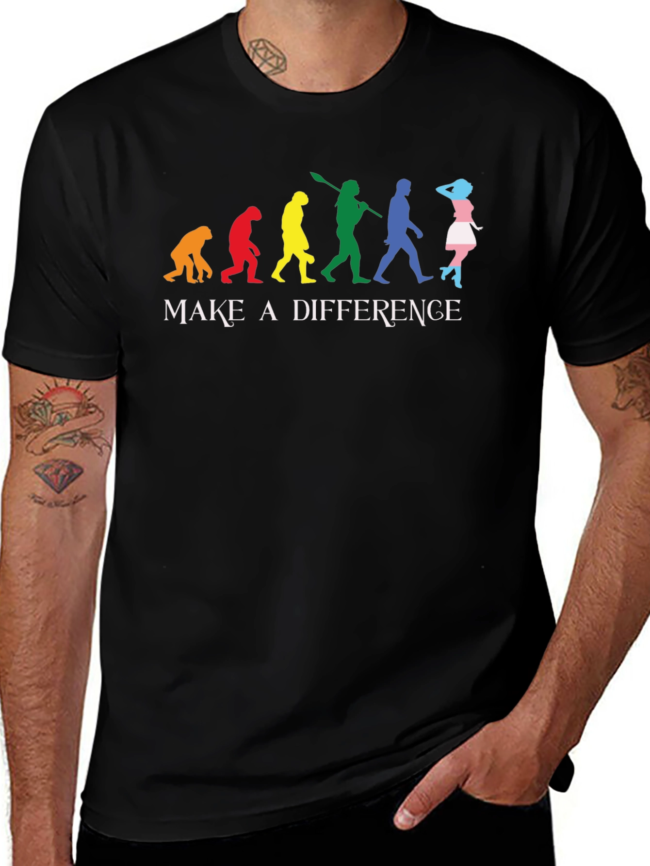 Make A Difference Evolution Tee - Black