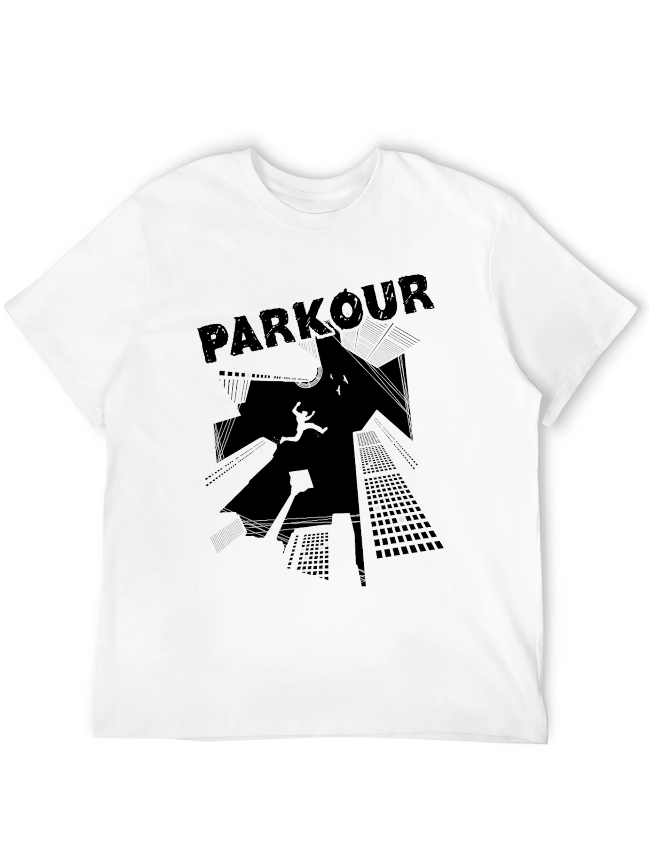 Parkour Cityscape Graphic T-Shirt - Urban Style