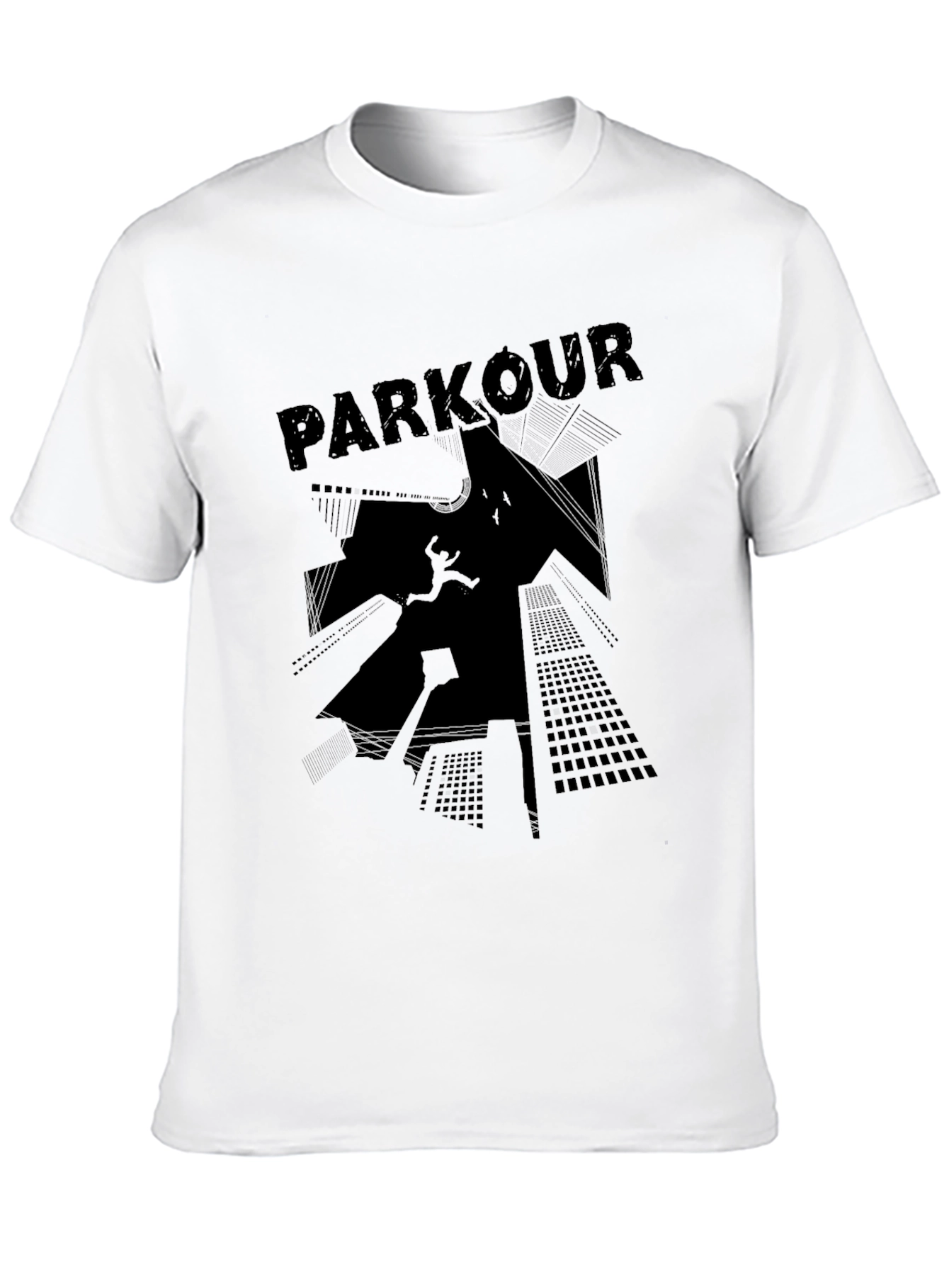Parkour Cityscape Graphic T-Shirt - Urban Style