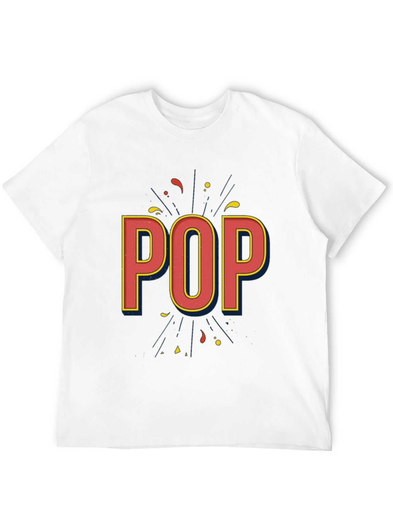 Retro Style POP Graphic Black T-Shirt