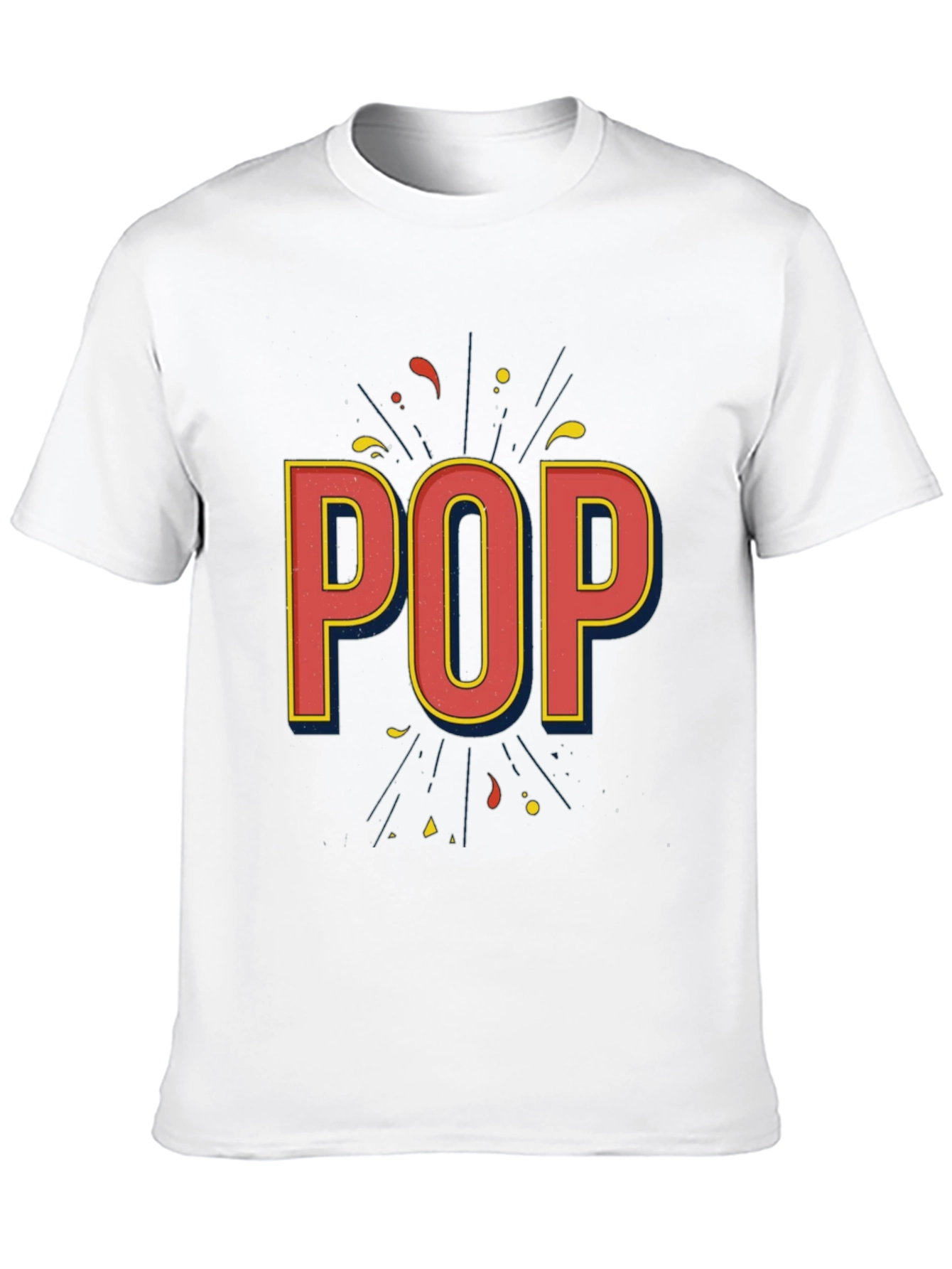 Retro Style POP Graphic Black T-Shirt