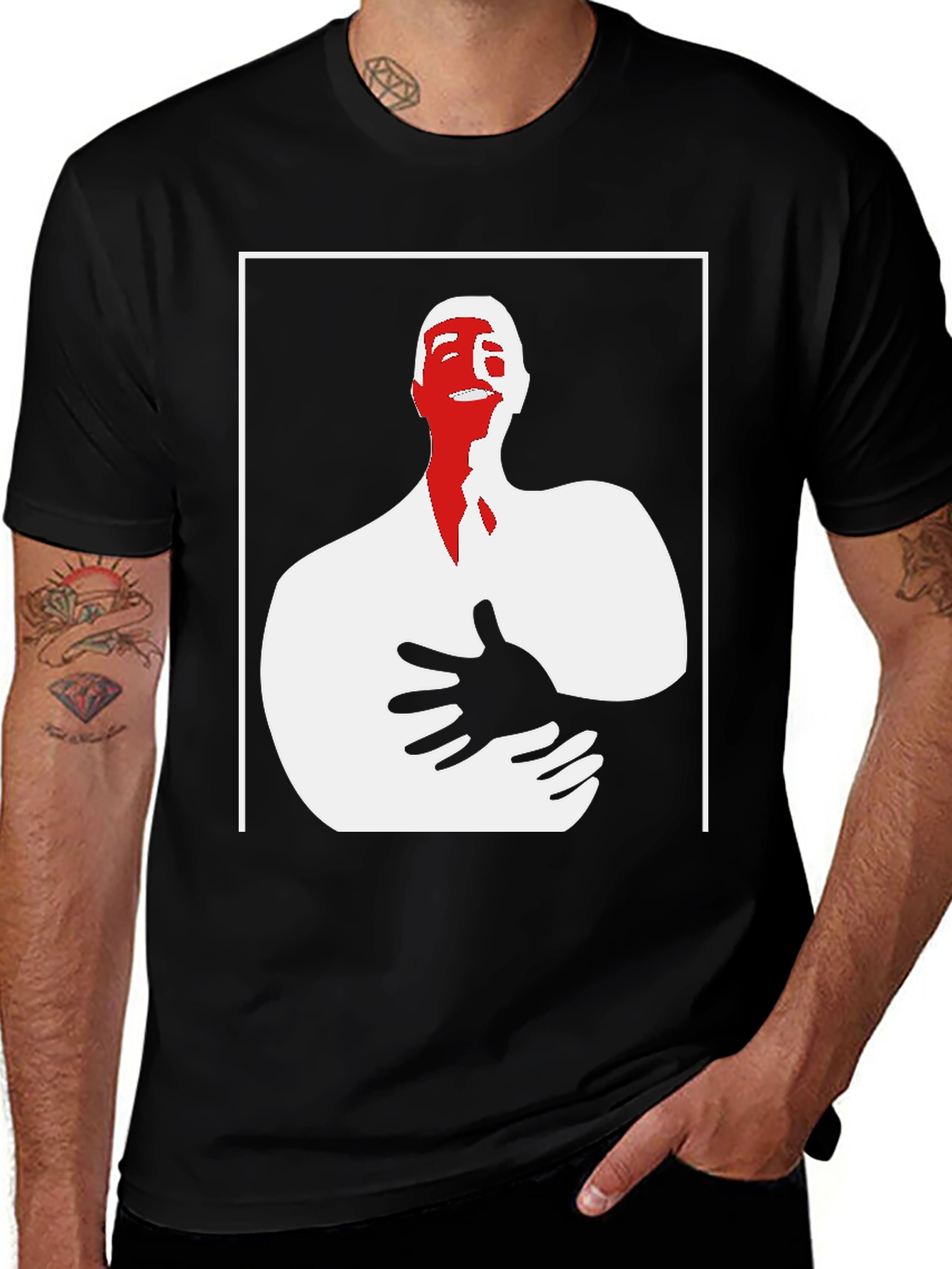 Abstract Graphic Tee - Black