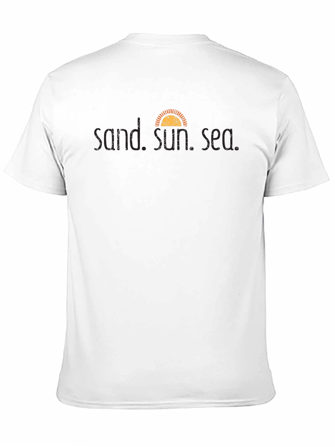 Sand Sun Sea Graphic Black T-Shirt