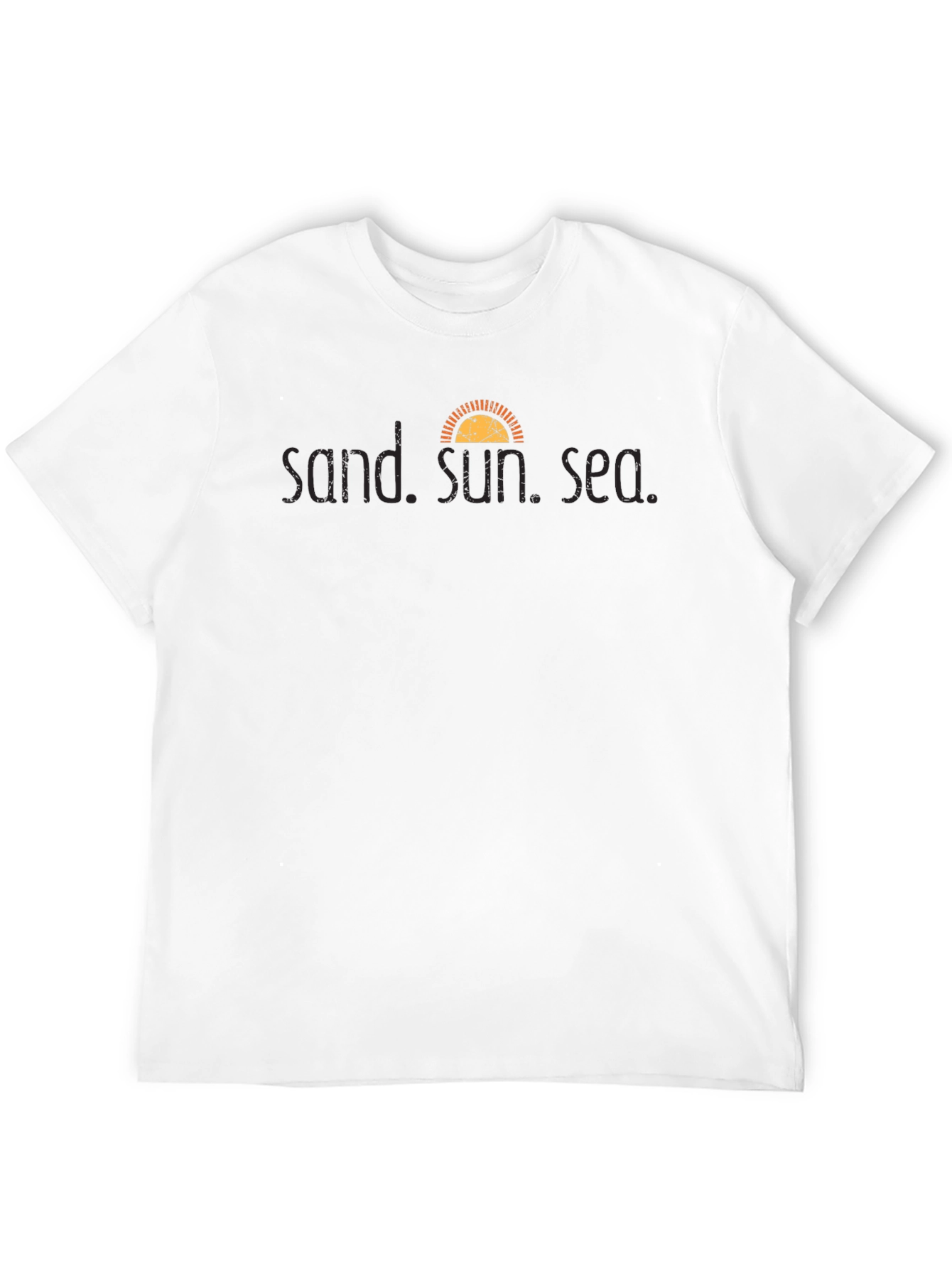 Sand Sun Sea Graphic Black T-Shirt