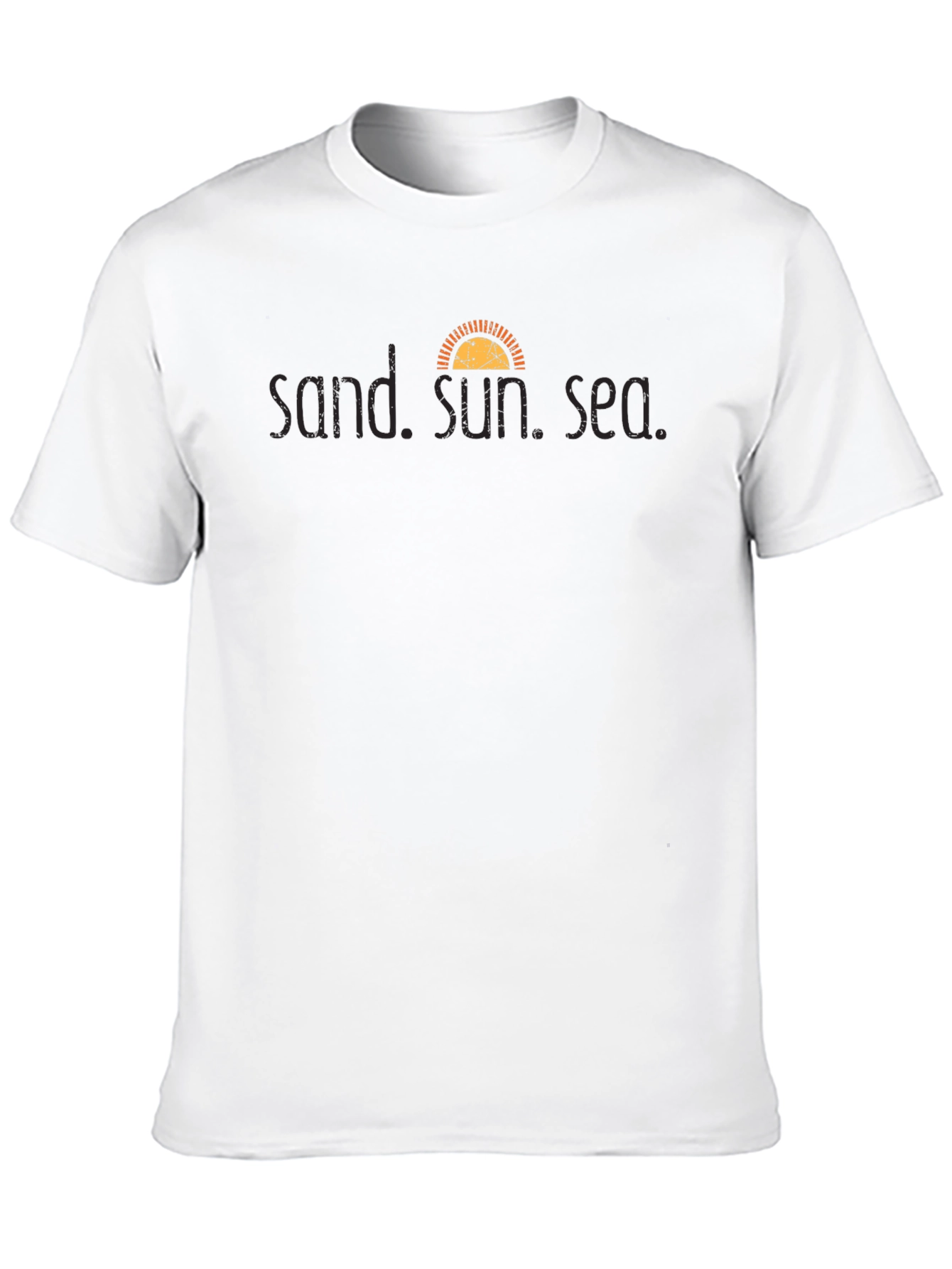 Sand Sun Sea Graphic Black T-Shirt