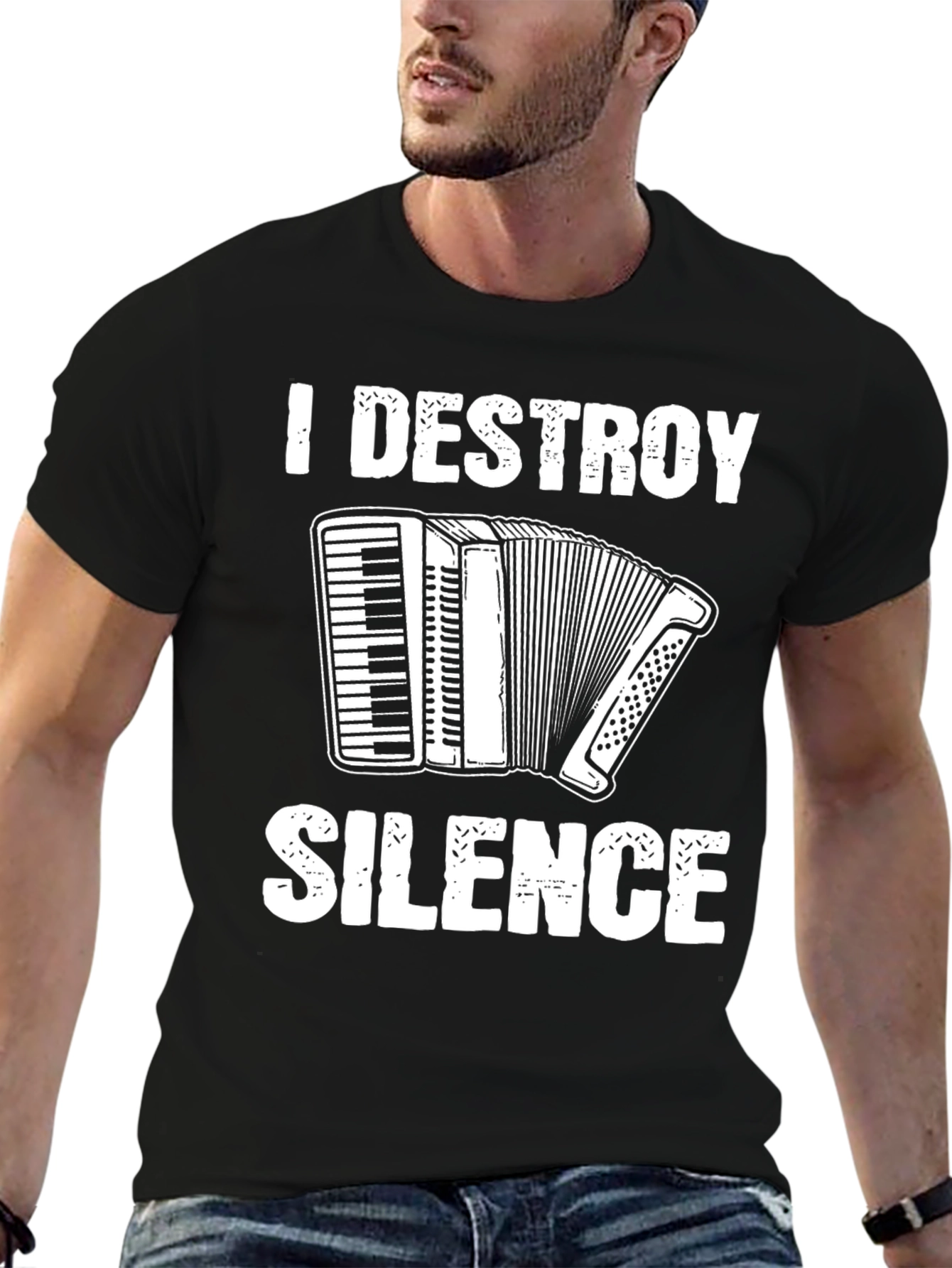 I Destroy Silence Accordion T-Shirt