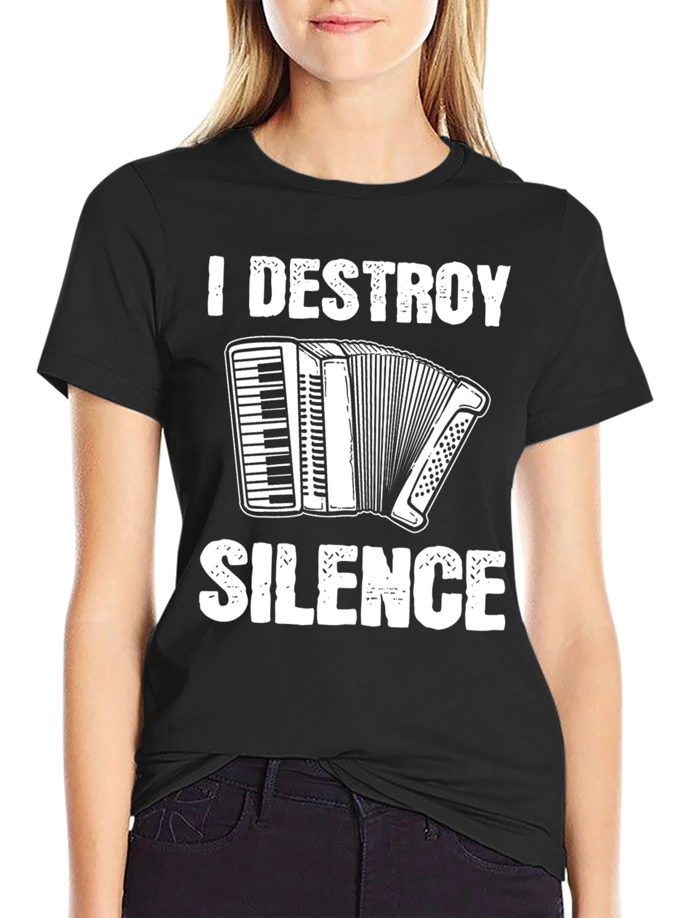 I Destroy Silence Accordion T-Shirt