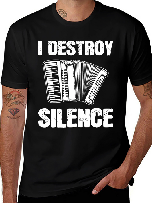 I Destroy Silence Accordion T-Shirt