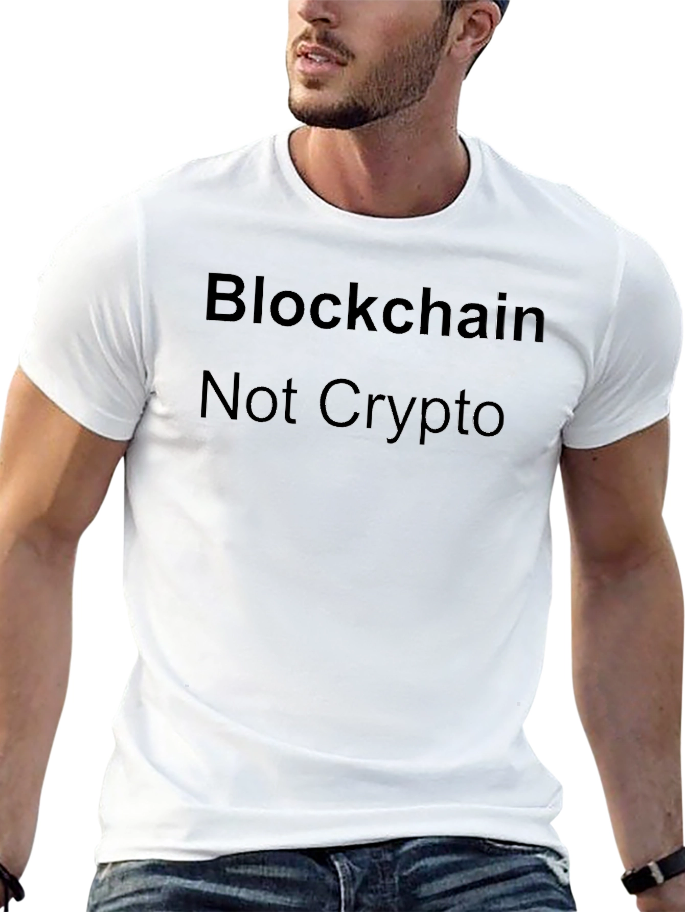 Blockchain Not Crypto Black T-Shirt