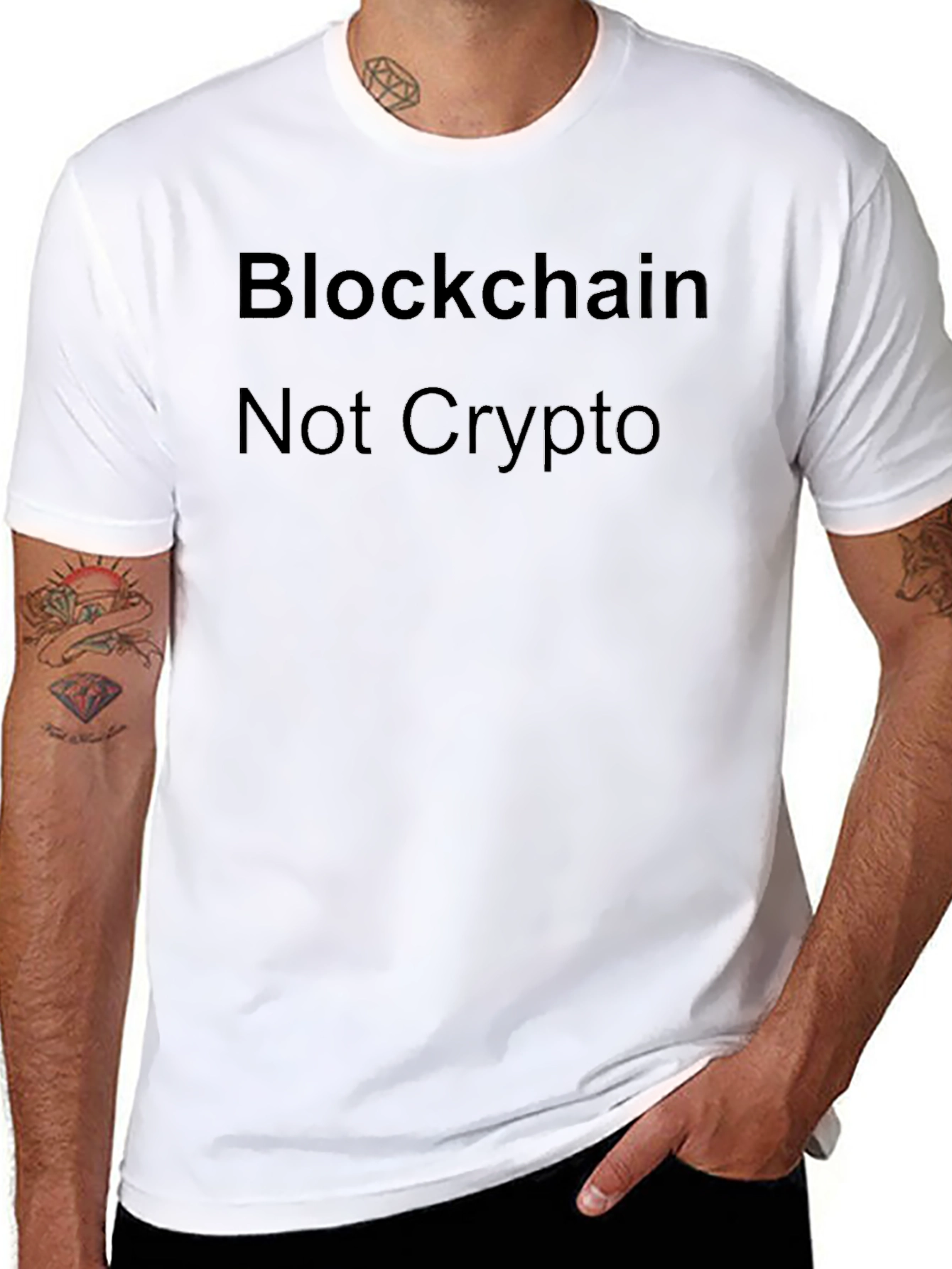 Blockchain Not Crypto Black T-Shirt