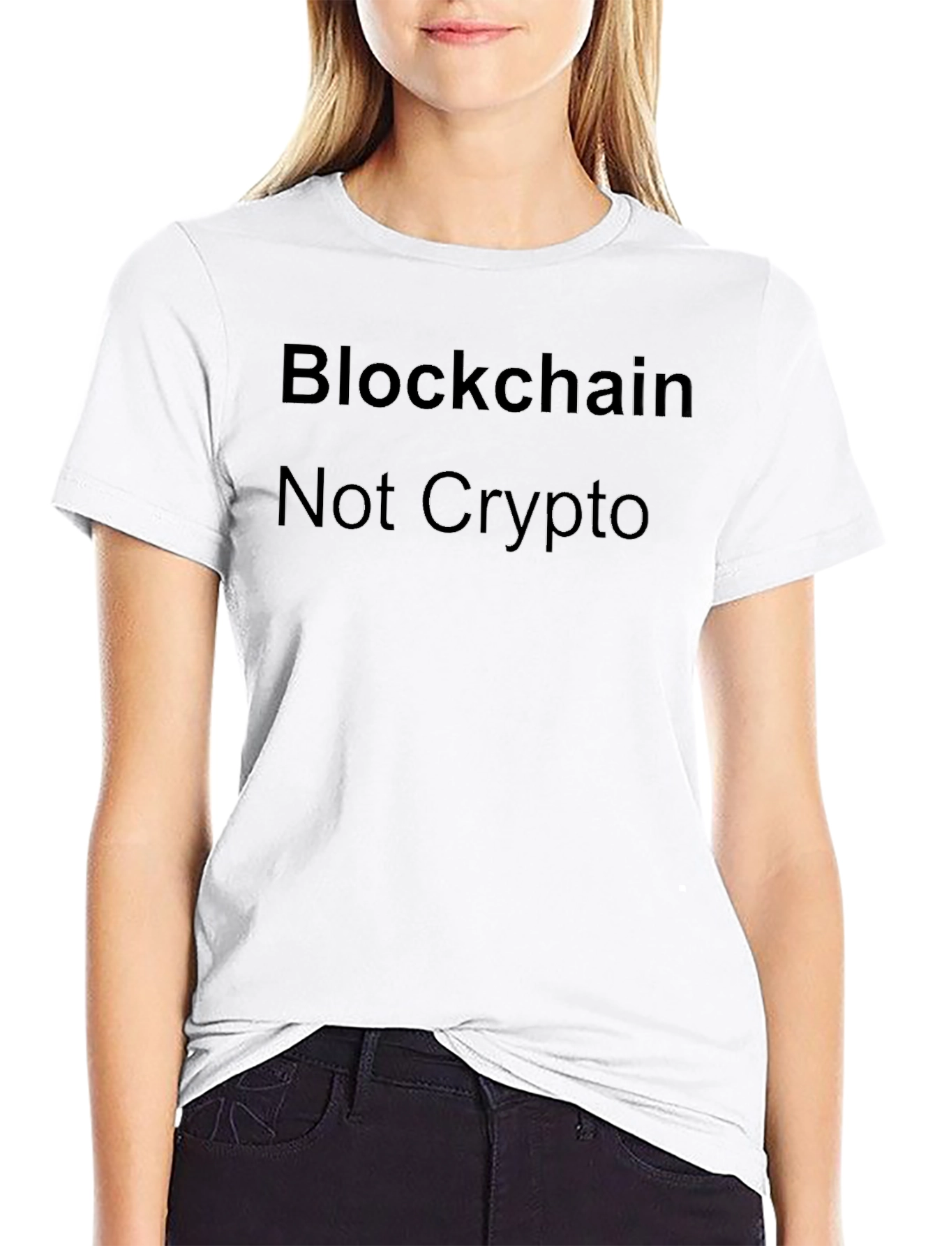 Blockchain Not Crypto Black T-Shirt