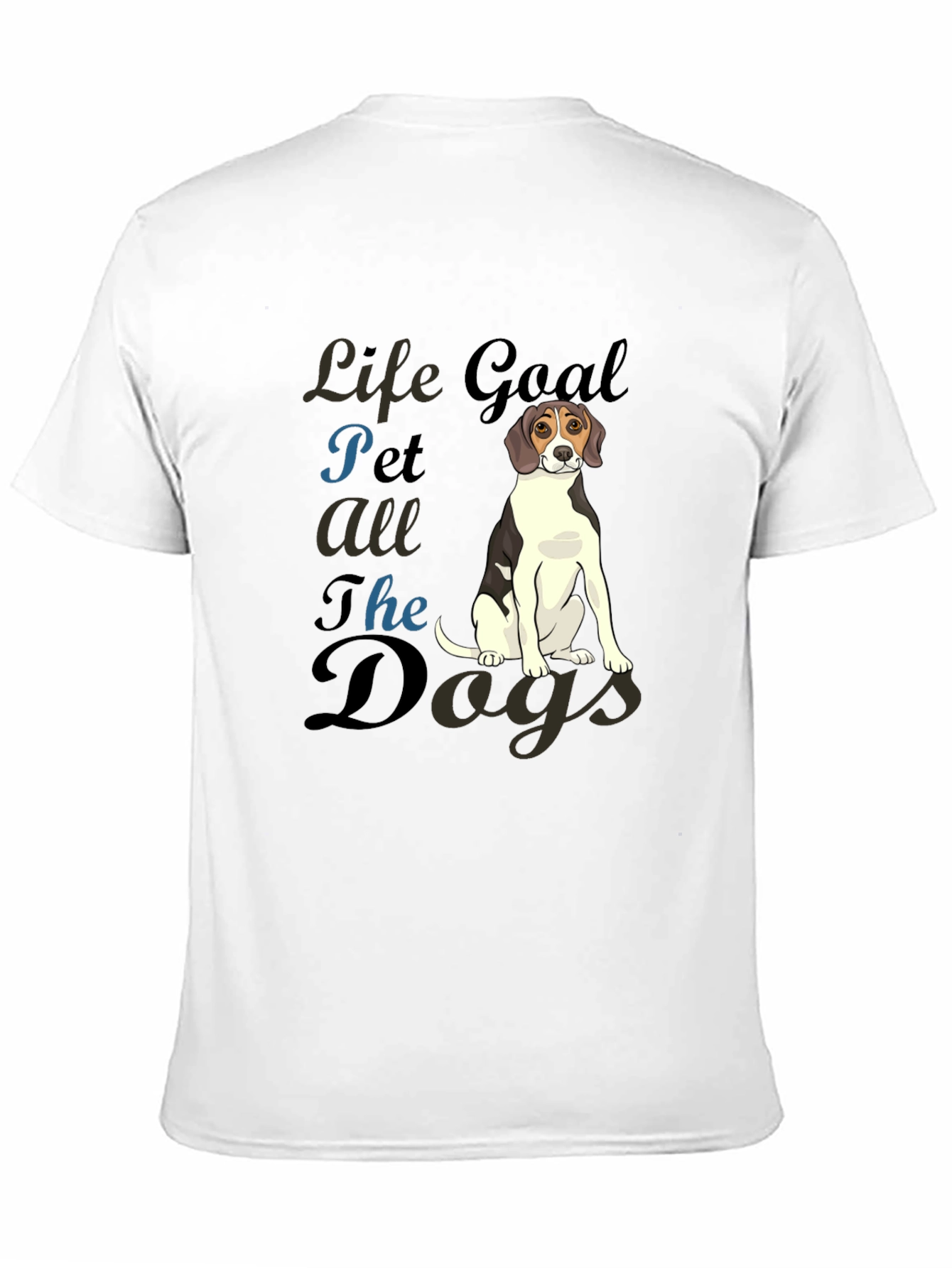 Life Goal Pet All The Dogs Black T-Shirt