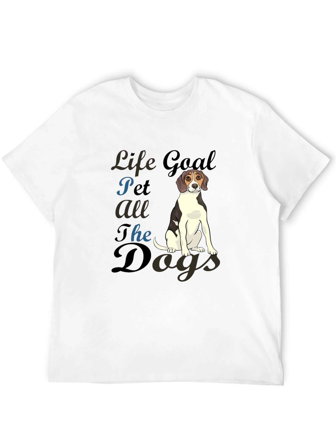 Life Goal Pet All The Dogs Black T-Shirt