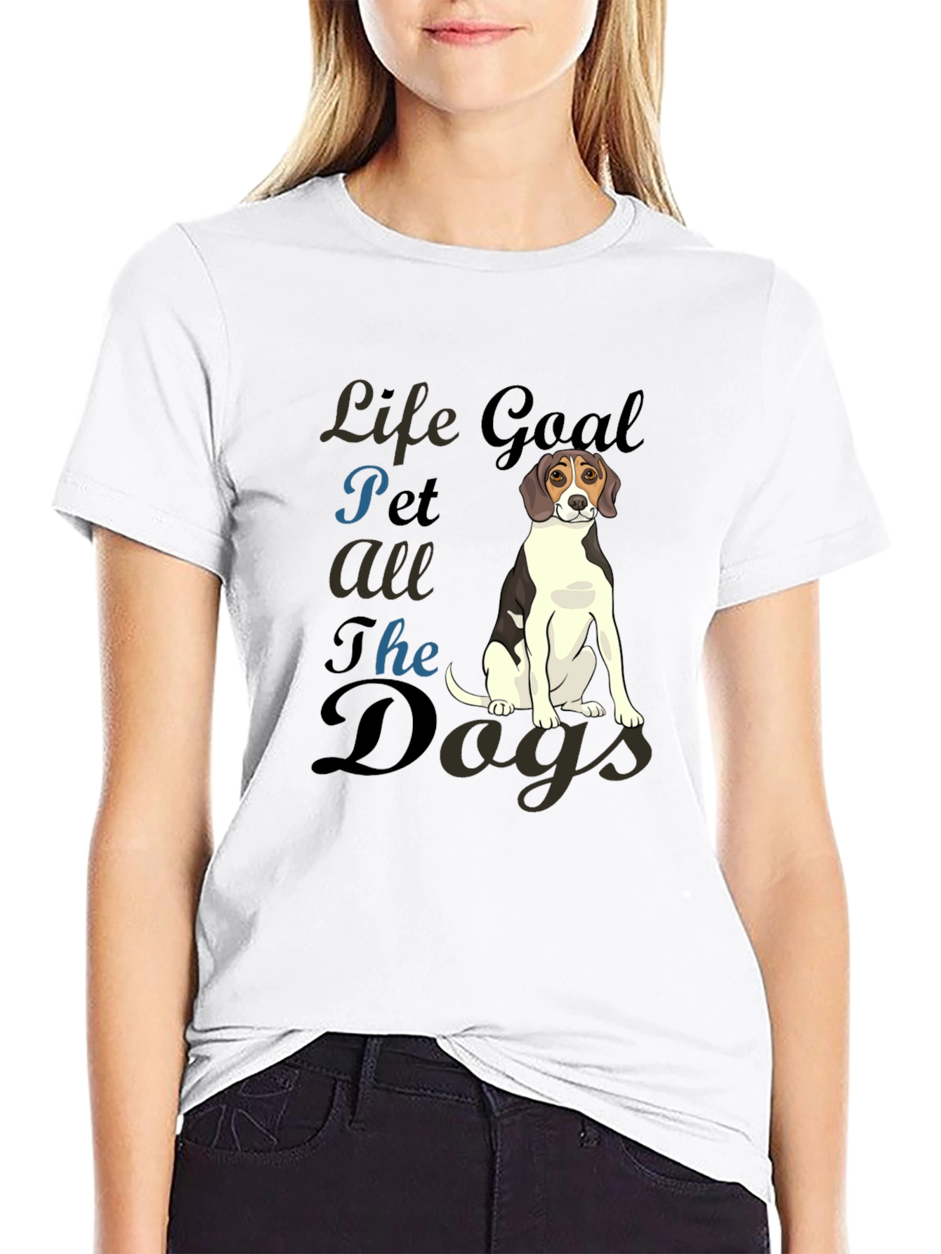Life Goal Pet All The Dogs Black T-Shirt