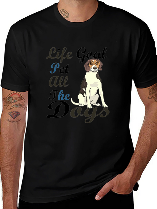 Life Goal Pet All The Dogs Black T-Shirt