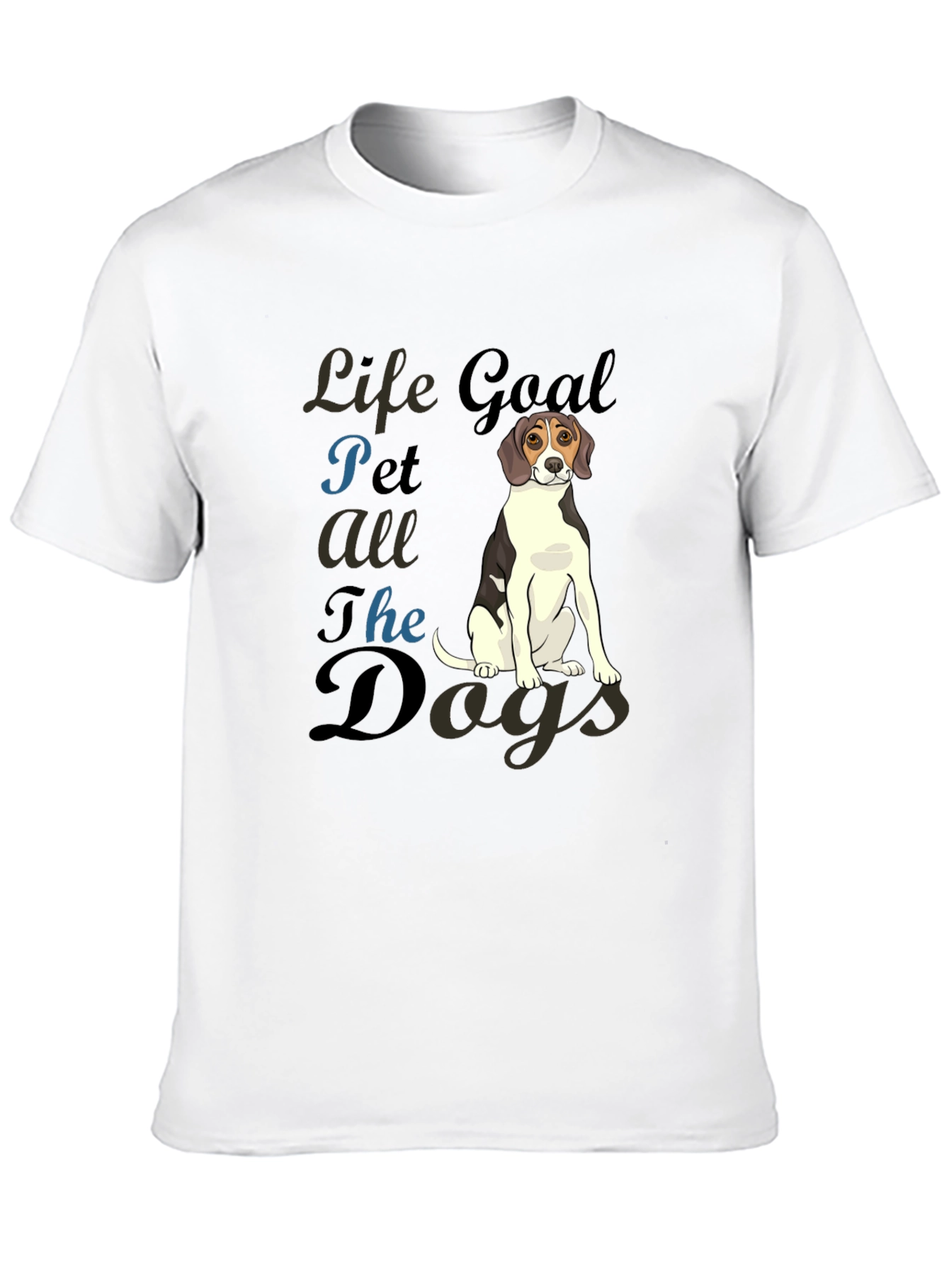 Life Goal Pet All The Dogs Black T-Shirt