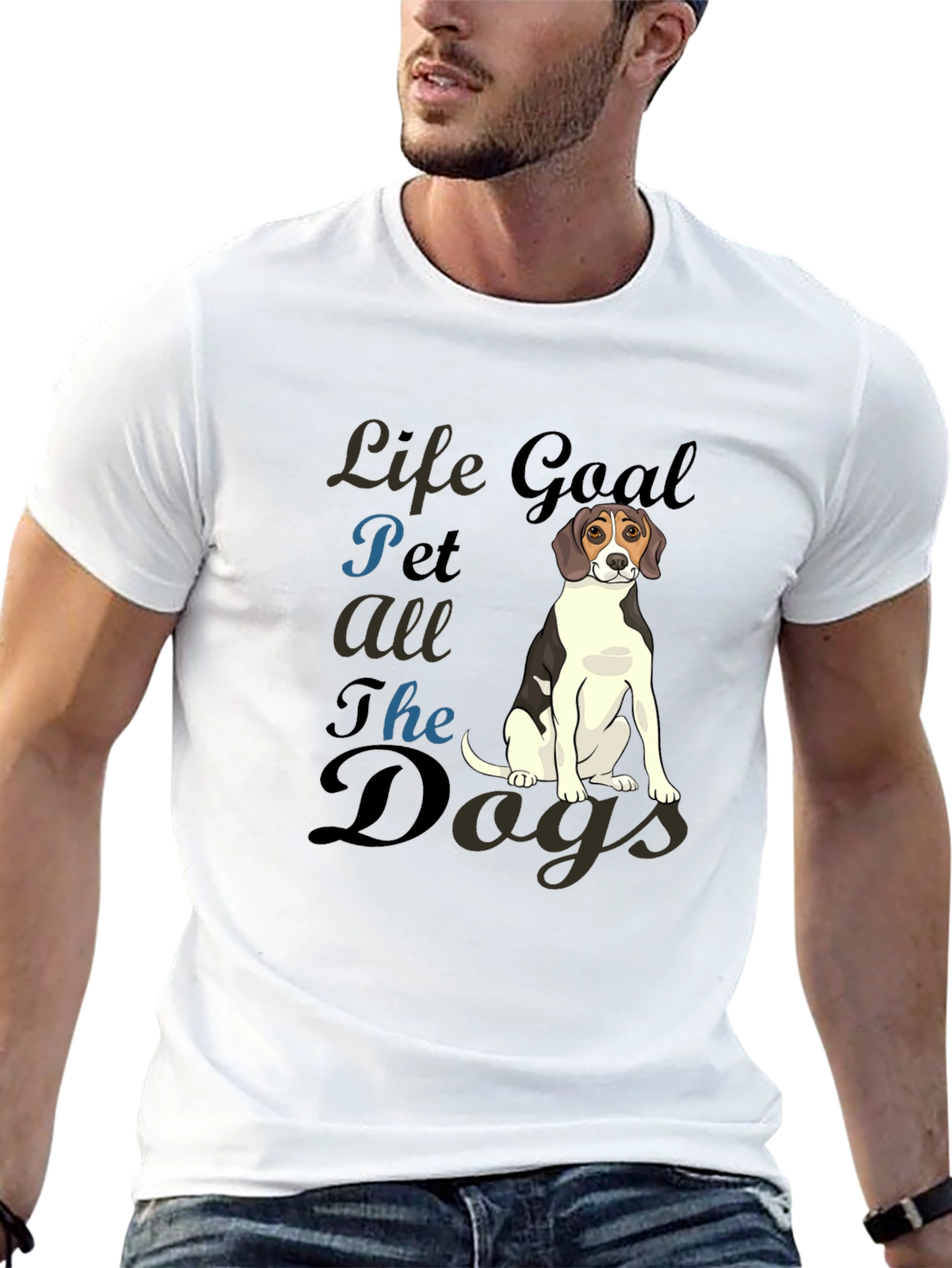 Life Goal Pet All The Dogs Black T-Shirt