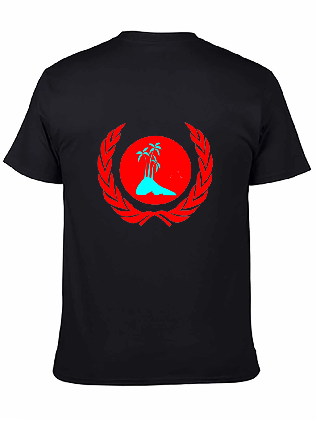 Tropical Island Graphic Tee - Black