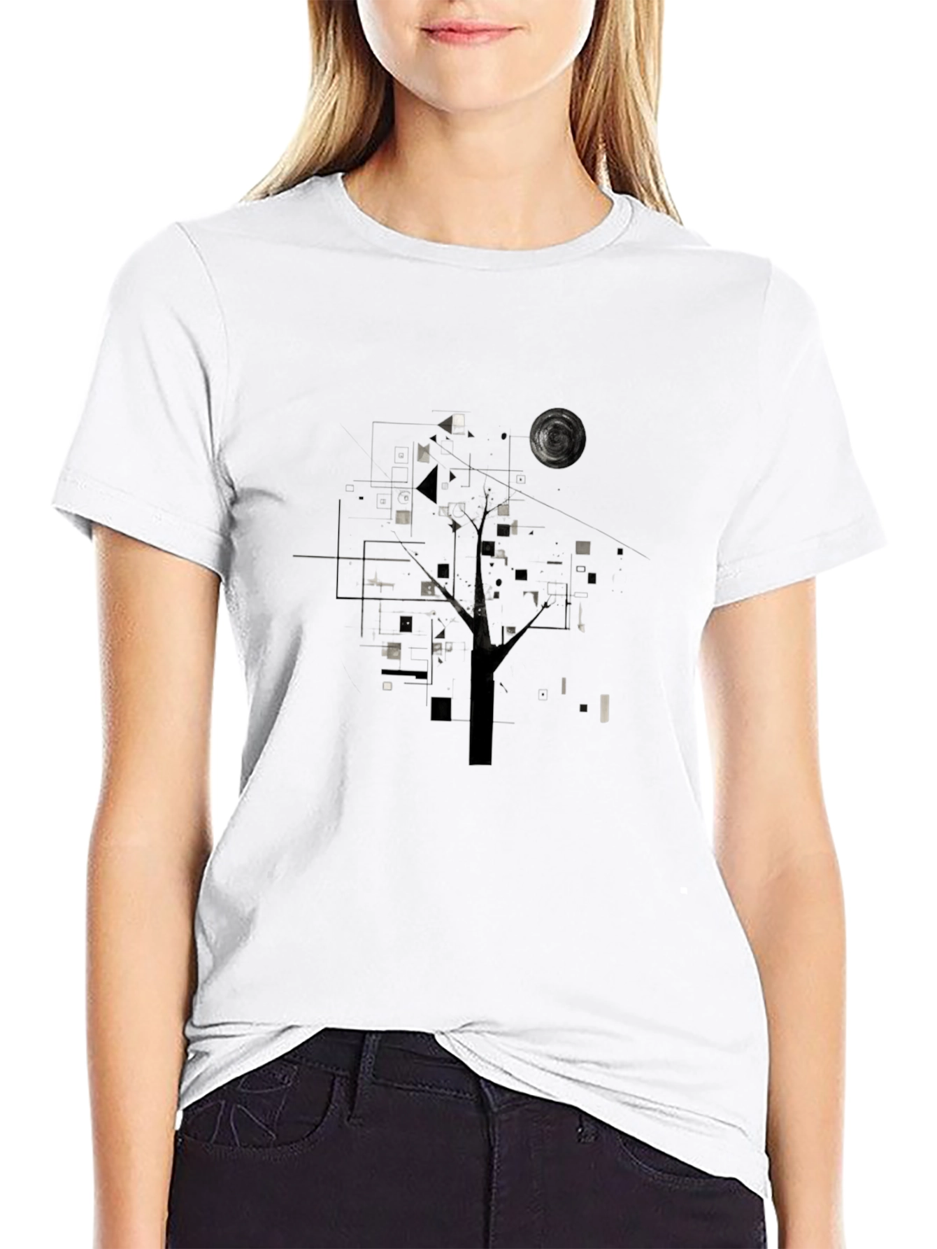 Geometric Black T-Shirt