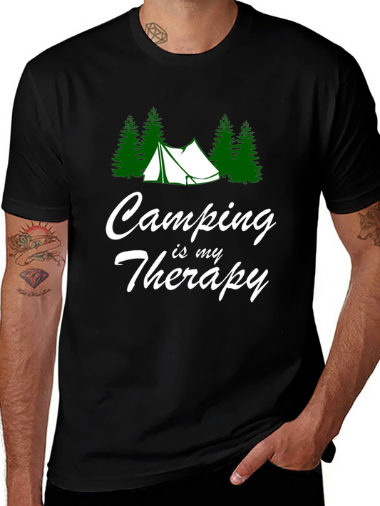 Camping Is My Therapy T-Shirt - Outdoor Adventure Tee