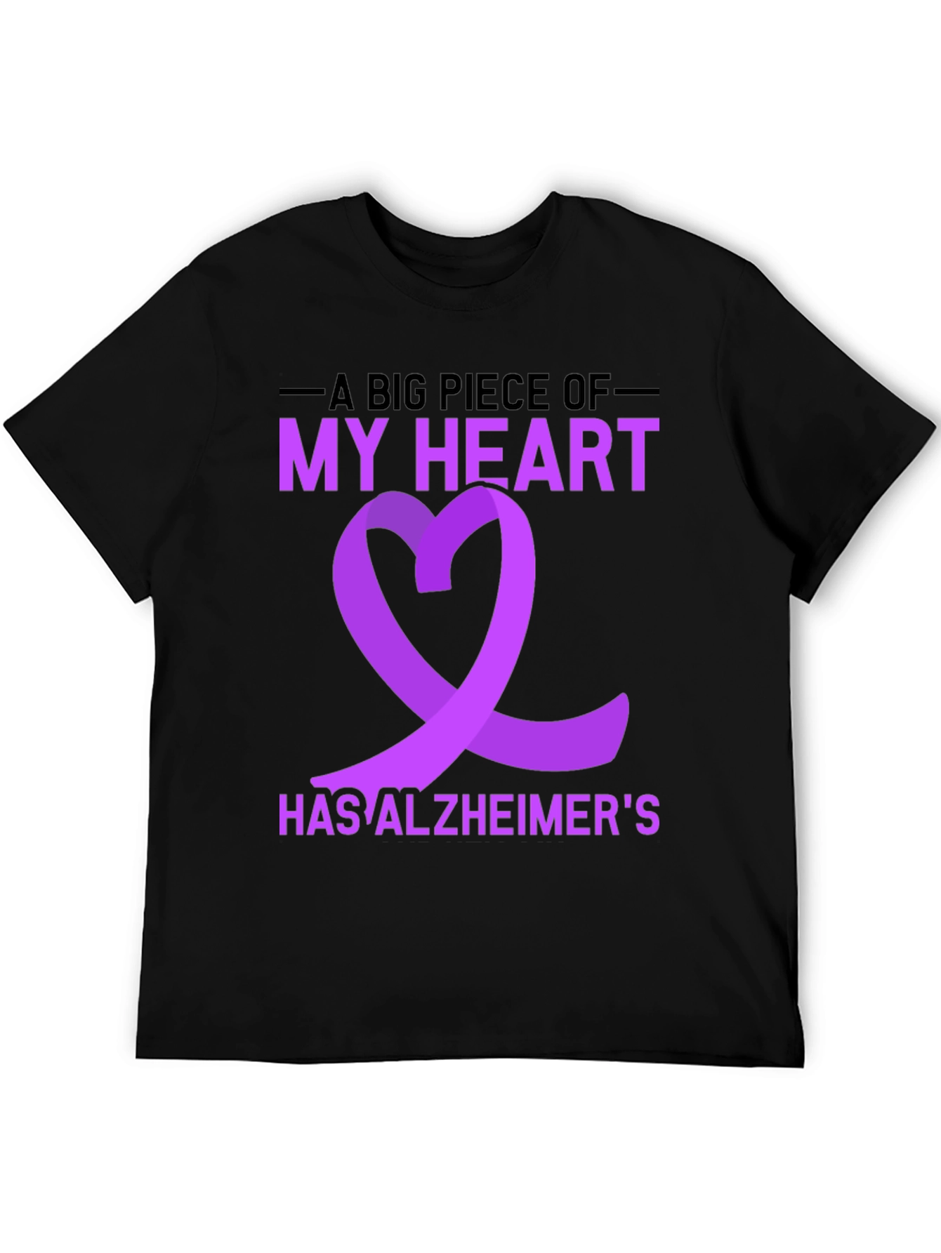 Alzheimers Awareness T-Shirt Purple Ribbon