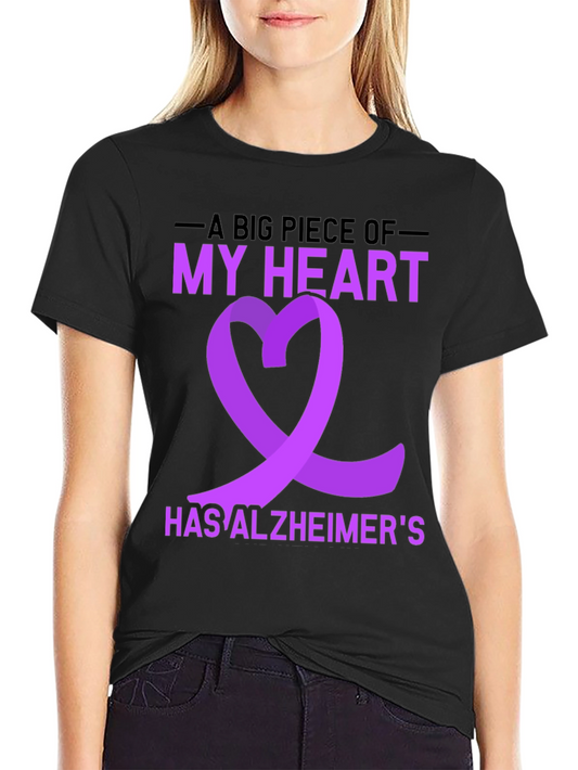 Alzheimers Awareness T-Shirt Purple Ribbon