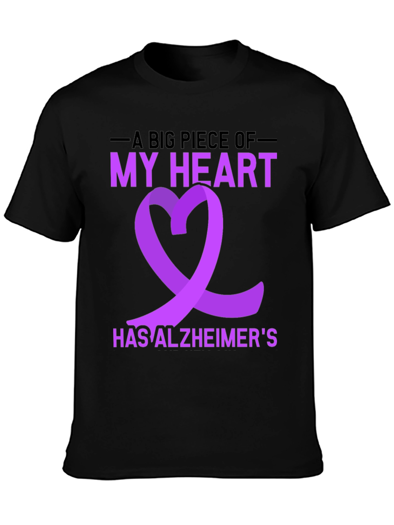 Alzheimers Awareness T-Shirt Purple Ribbon
