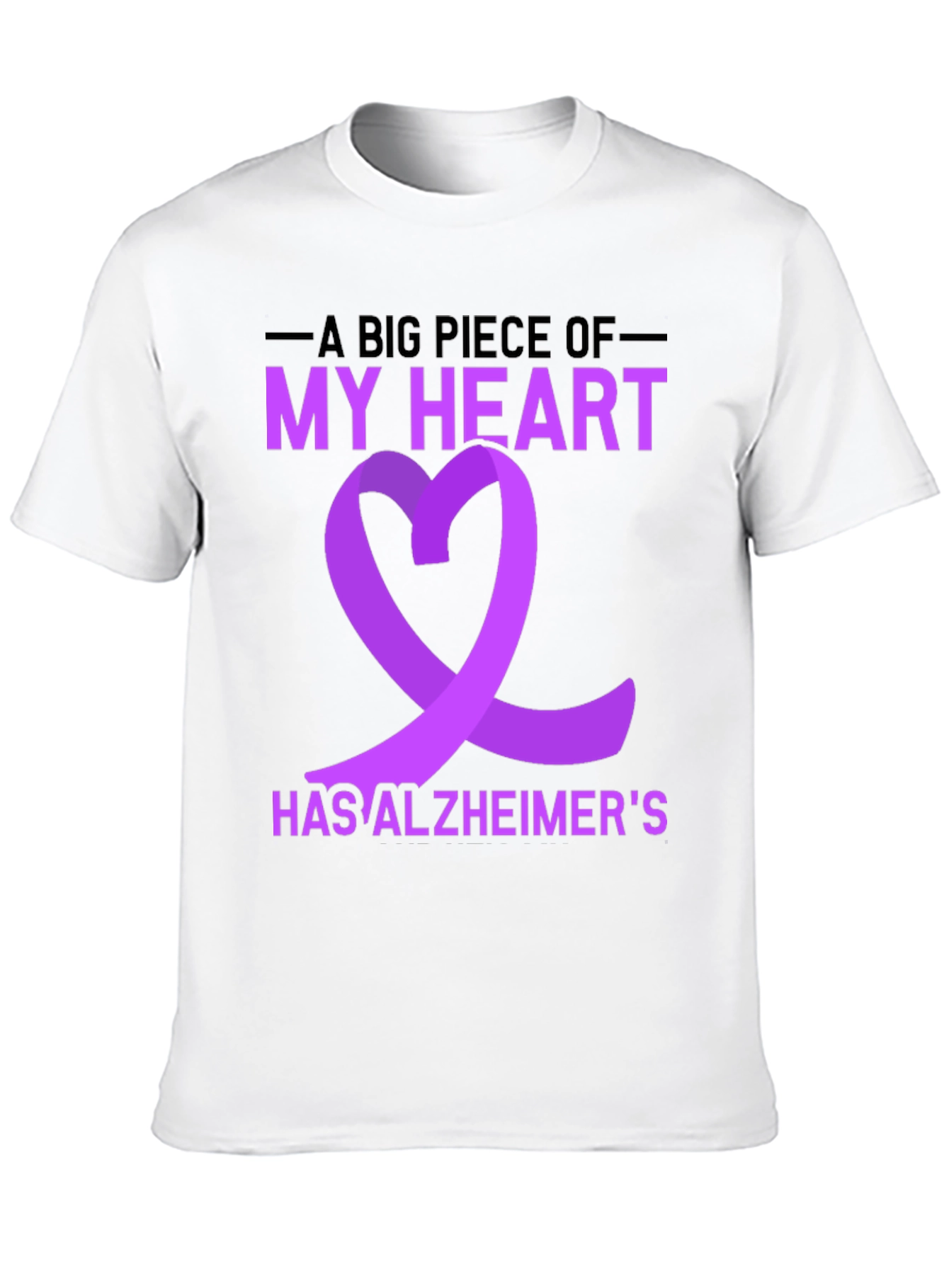 Alzheimers Awareness T-Shirt Purple Ribbon