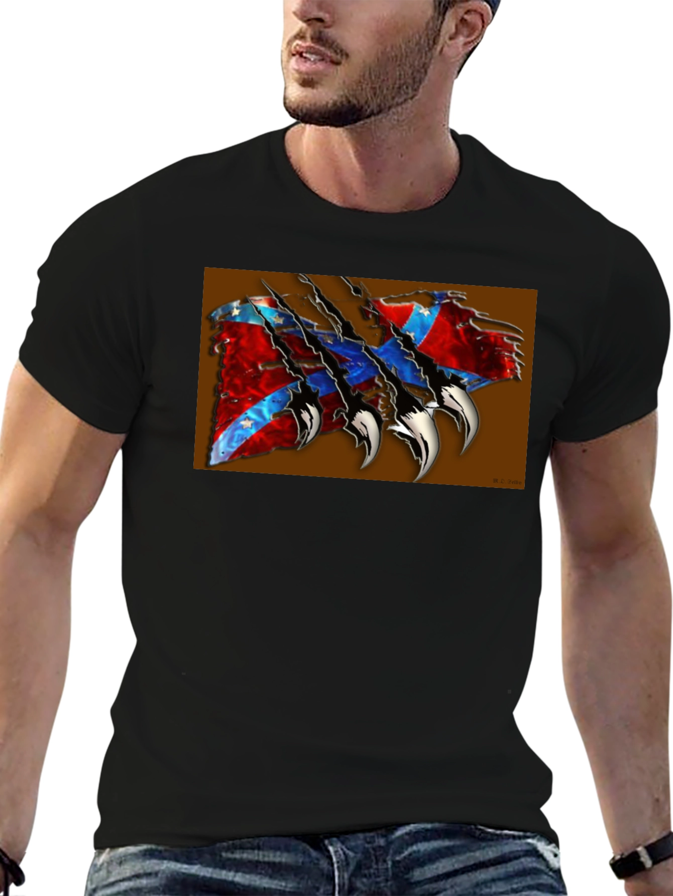 Confederate Flag Claw T-Shirt