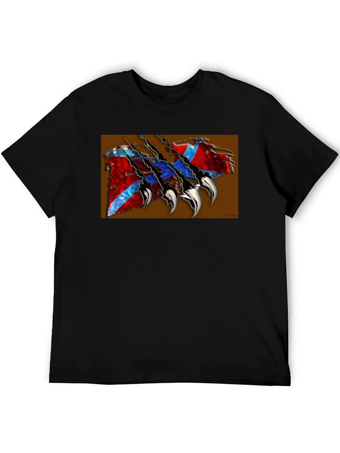 Confederate Flag Claw T-Shirt