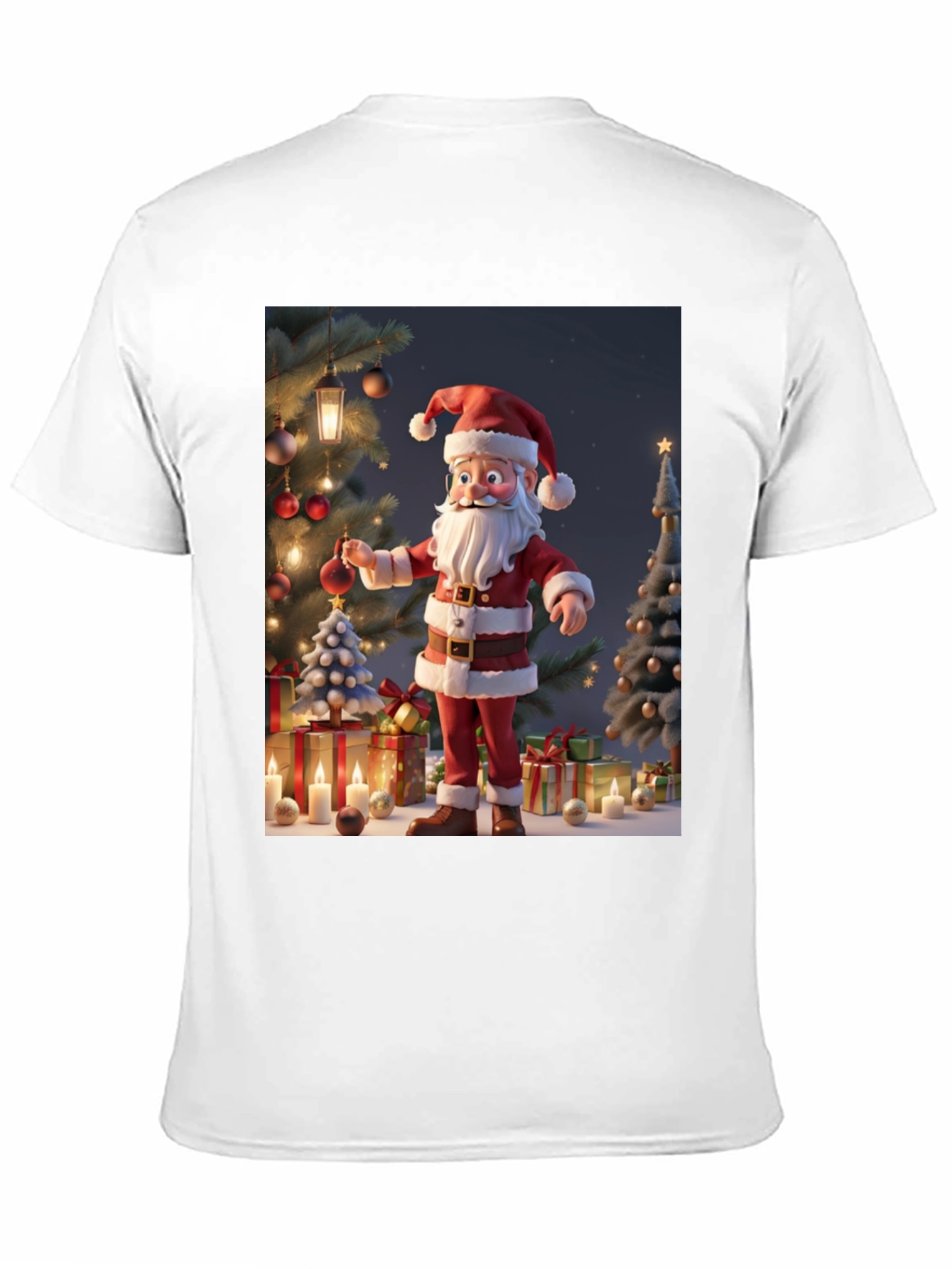 Festive Santa Graphic T-Shirt