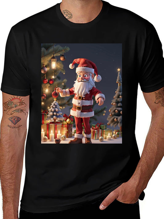Festive Santa Graphic T-Shirt
