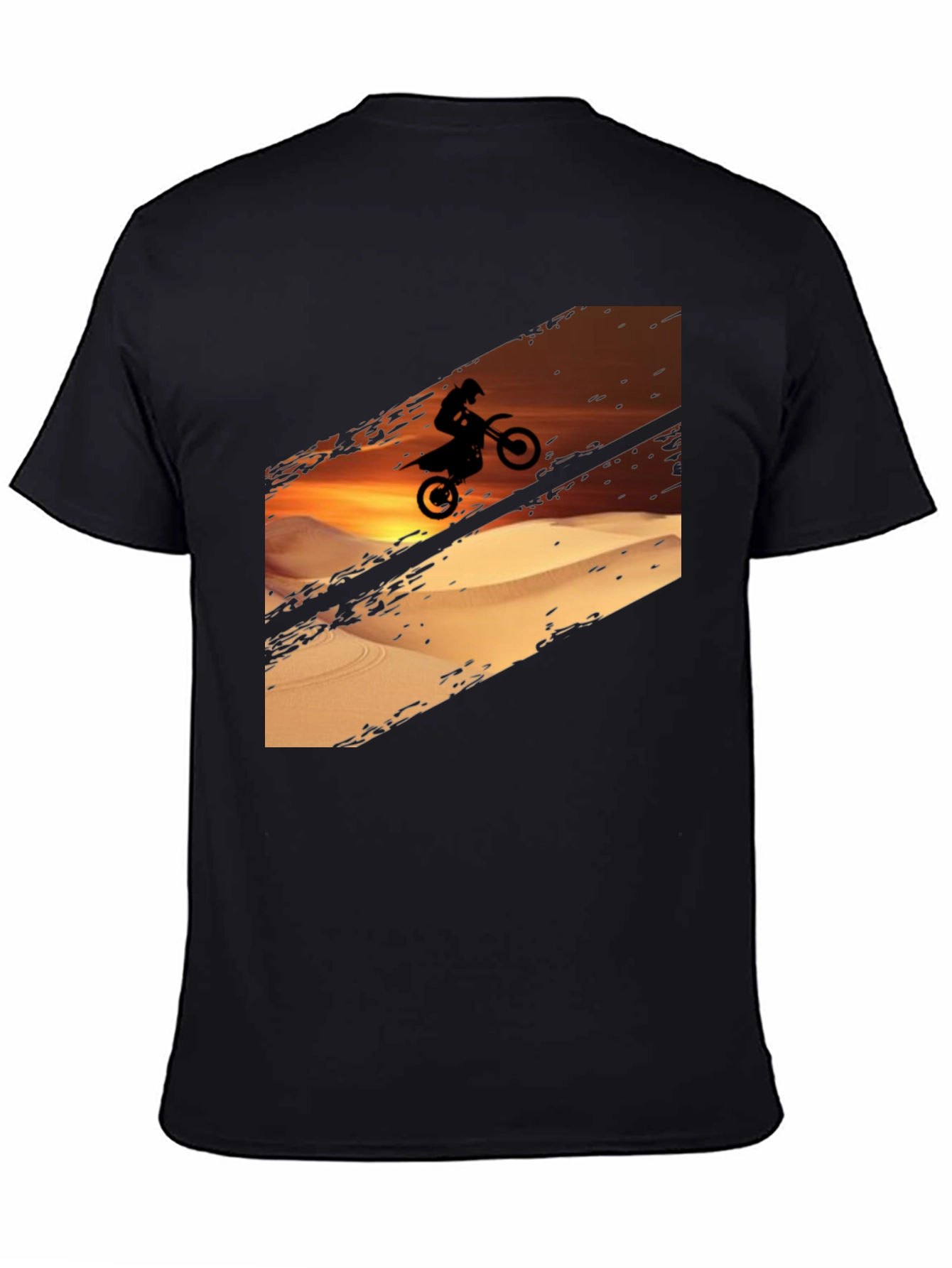 Desert Rider Graphic Tee - Black Cotton T-Shirt