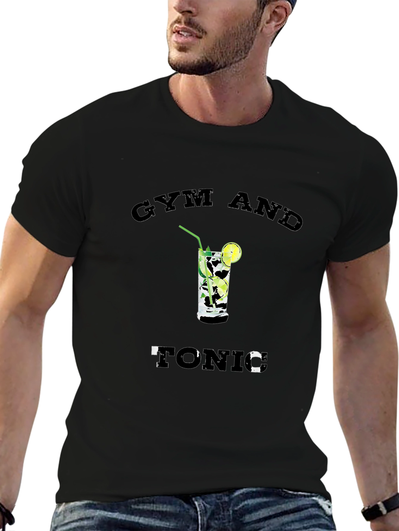 Gym and Tonic Graphic T-Shirt - Black